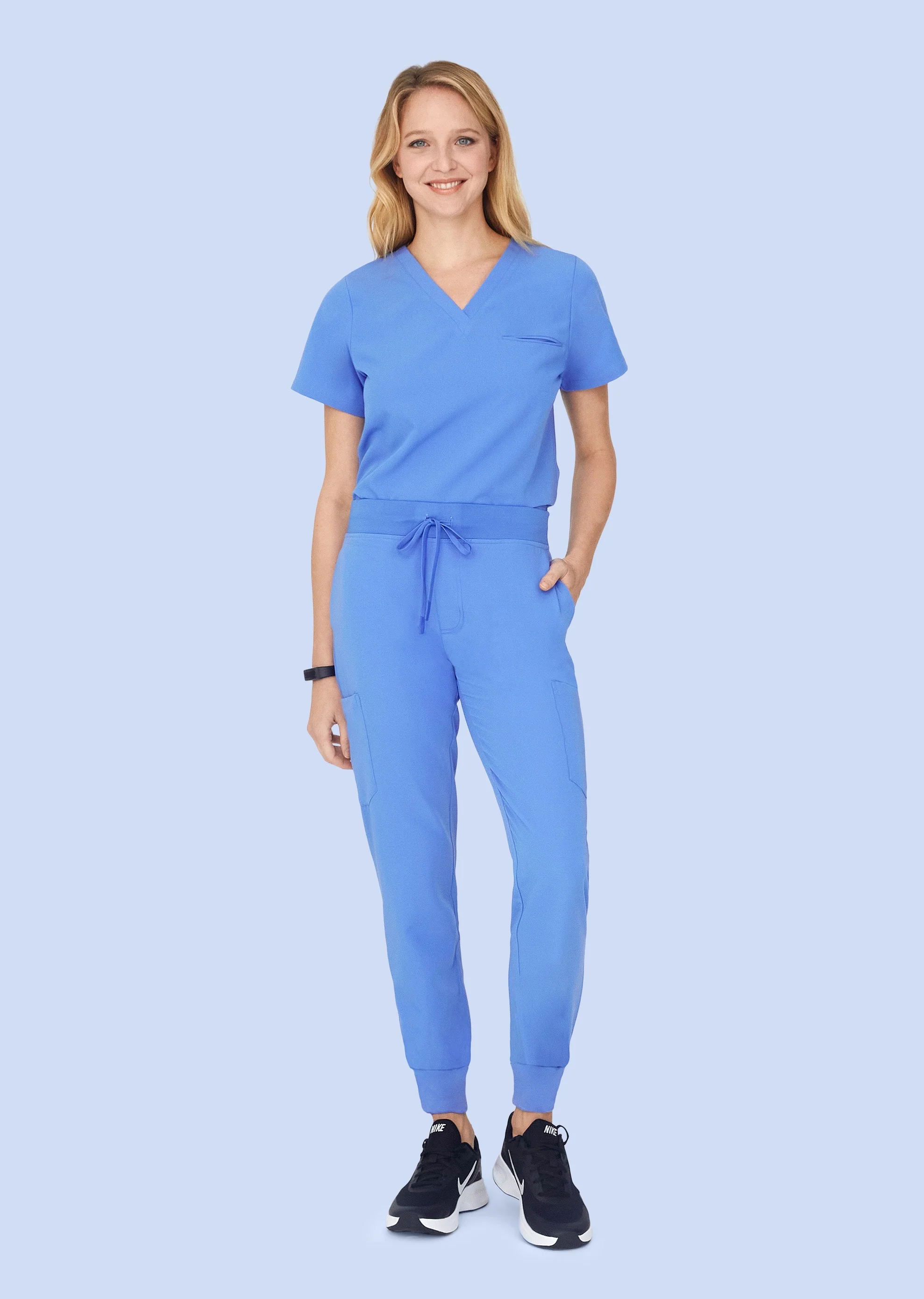 9 Pocket Joggers Ceil Blue - Image 3