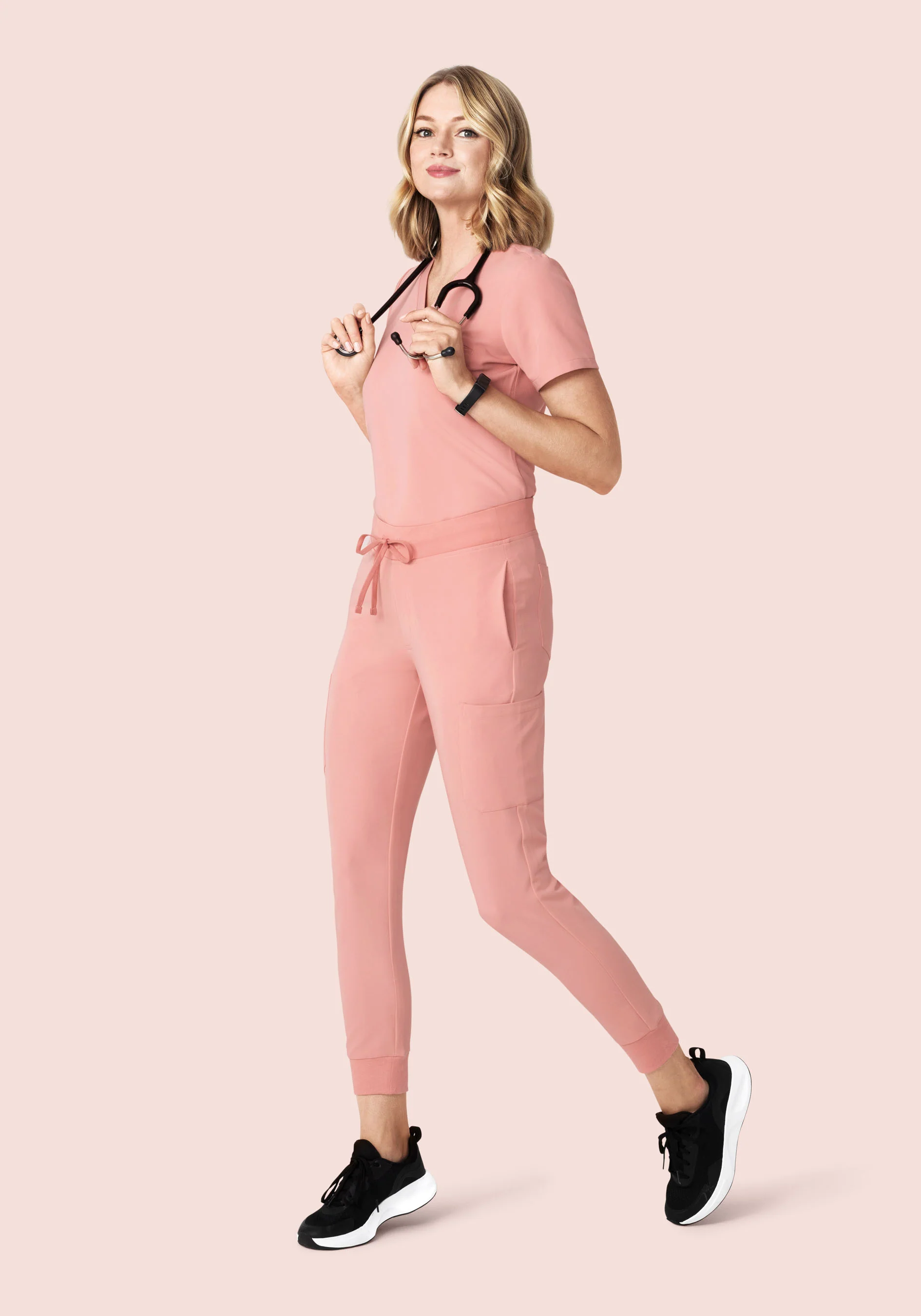 9 Pocket Joggers Dusty Pink - Image 2