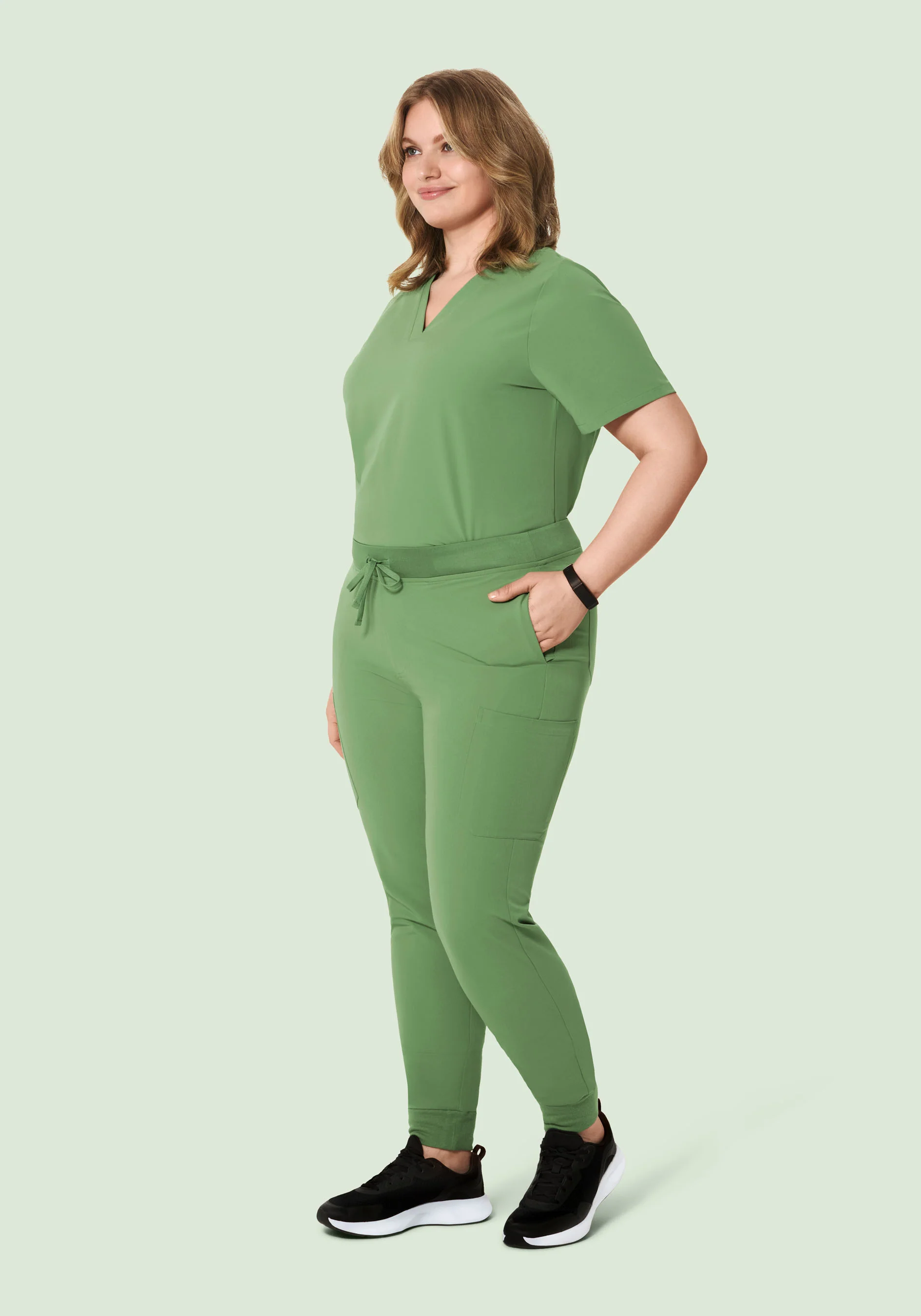 9 Pocket Joggers Hazel Green - Image 6