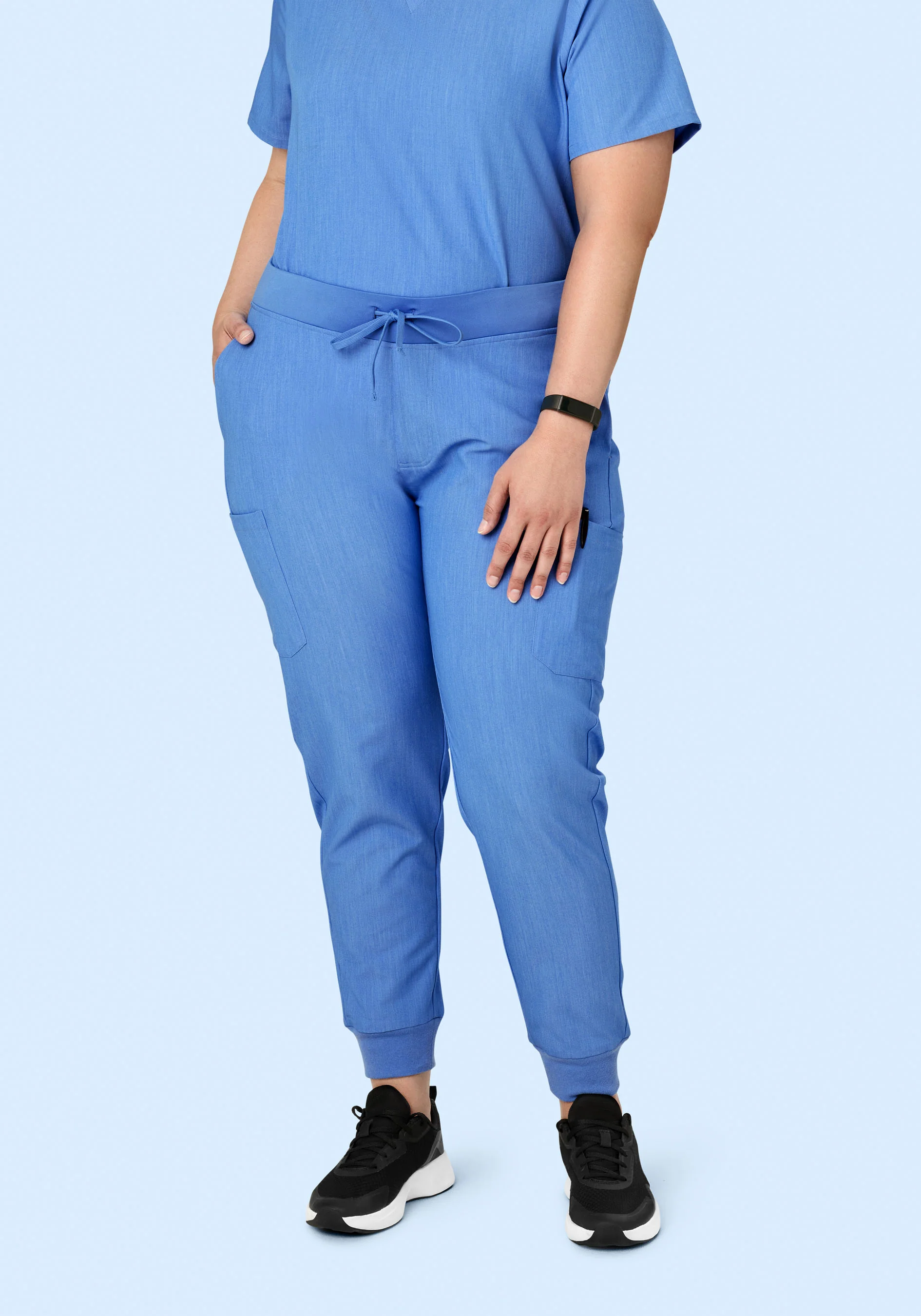 9 Pocket Joggers Heather Blue - Image 6