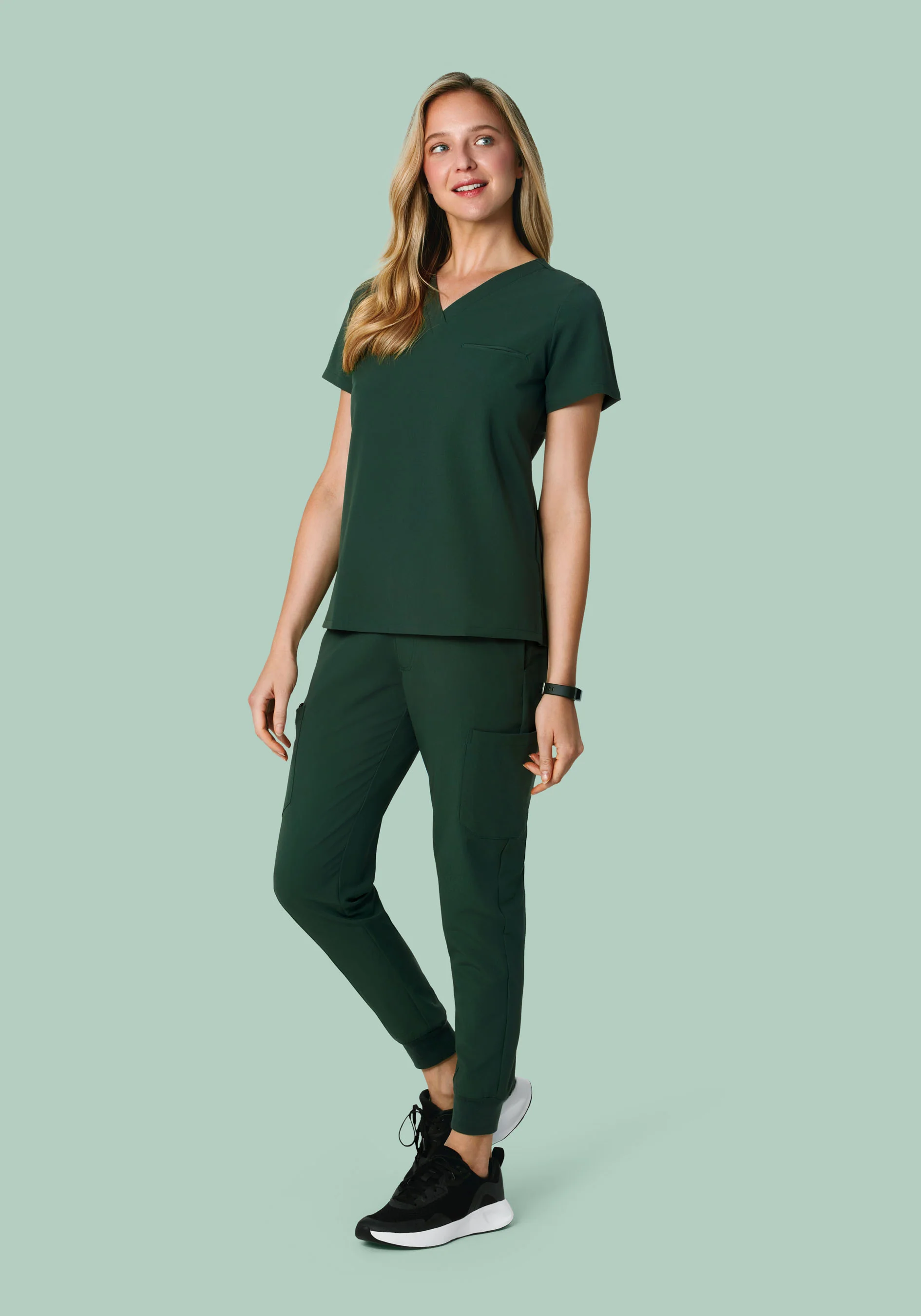 9 Pocket Joggers Midnight Green - Image 3