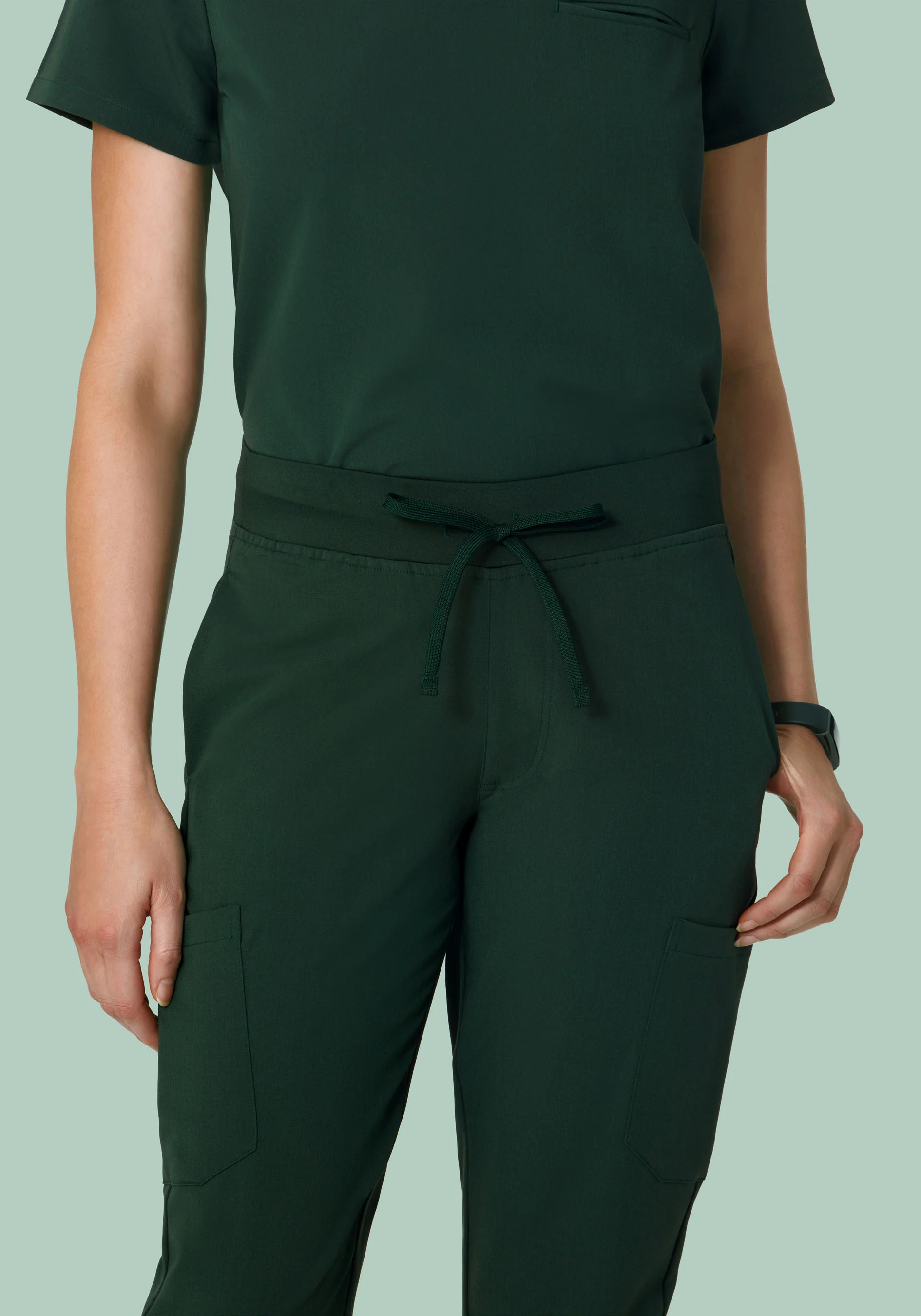 9 Pocket Joggers Midnight Green - Image 4