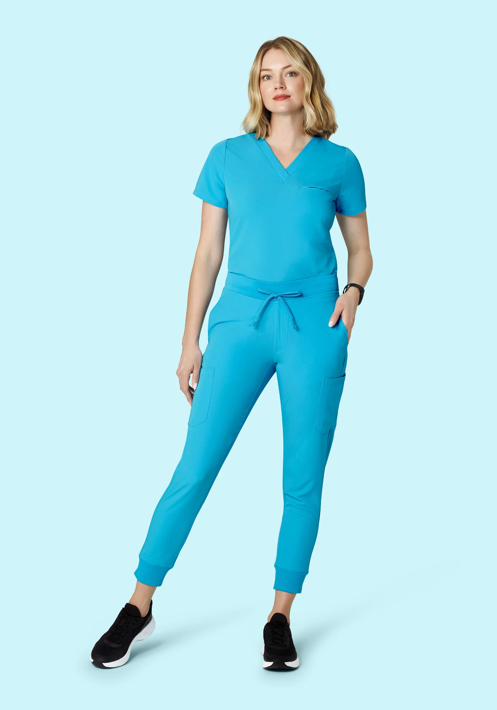 9 Pocket Joggers Pacific Blue - Image 2