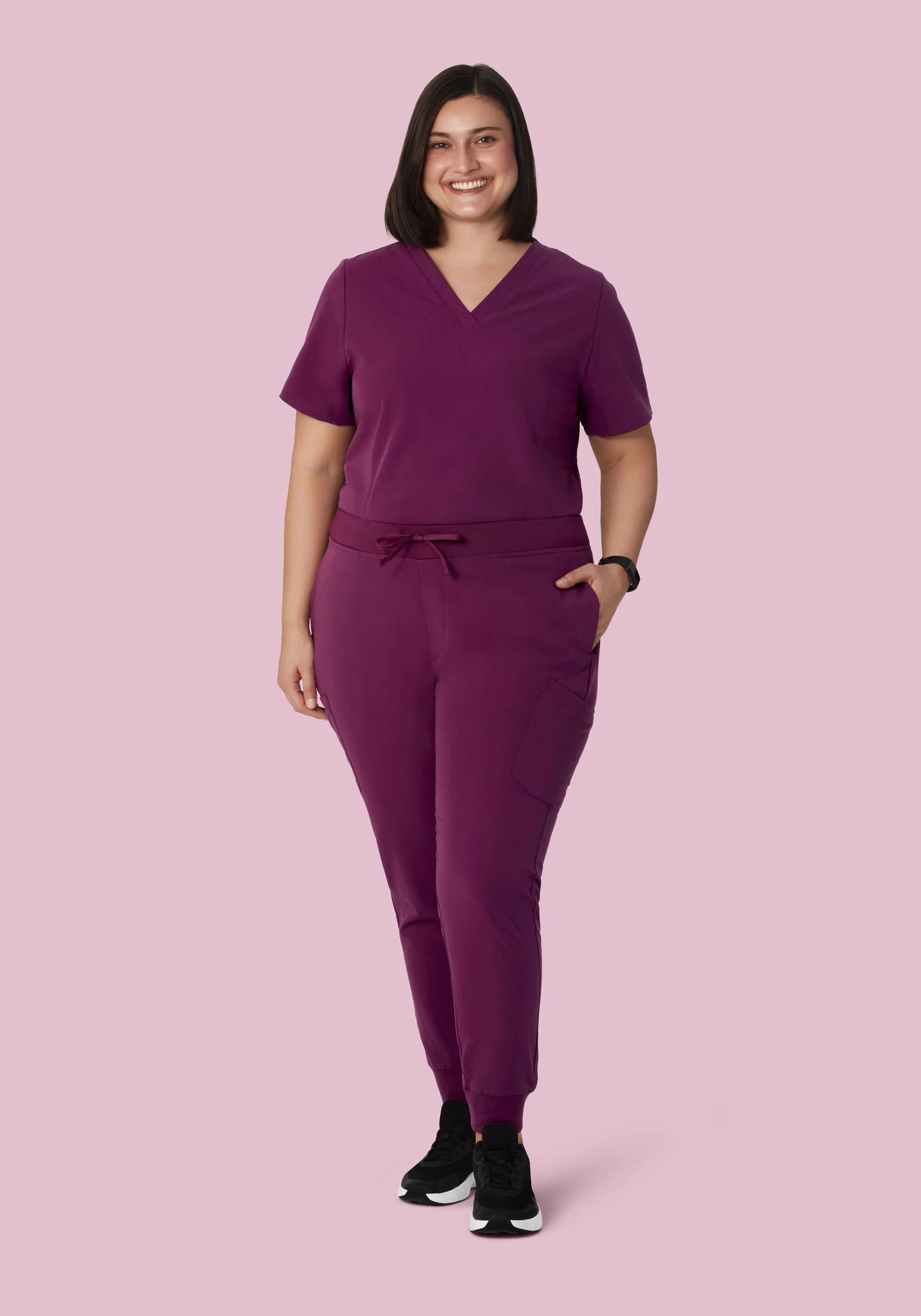 9 Pocket Joggers Plum - Image 5
