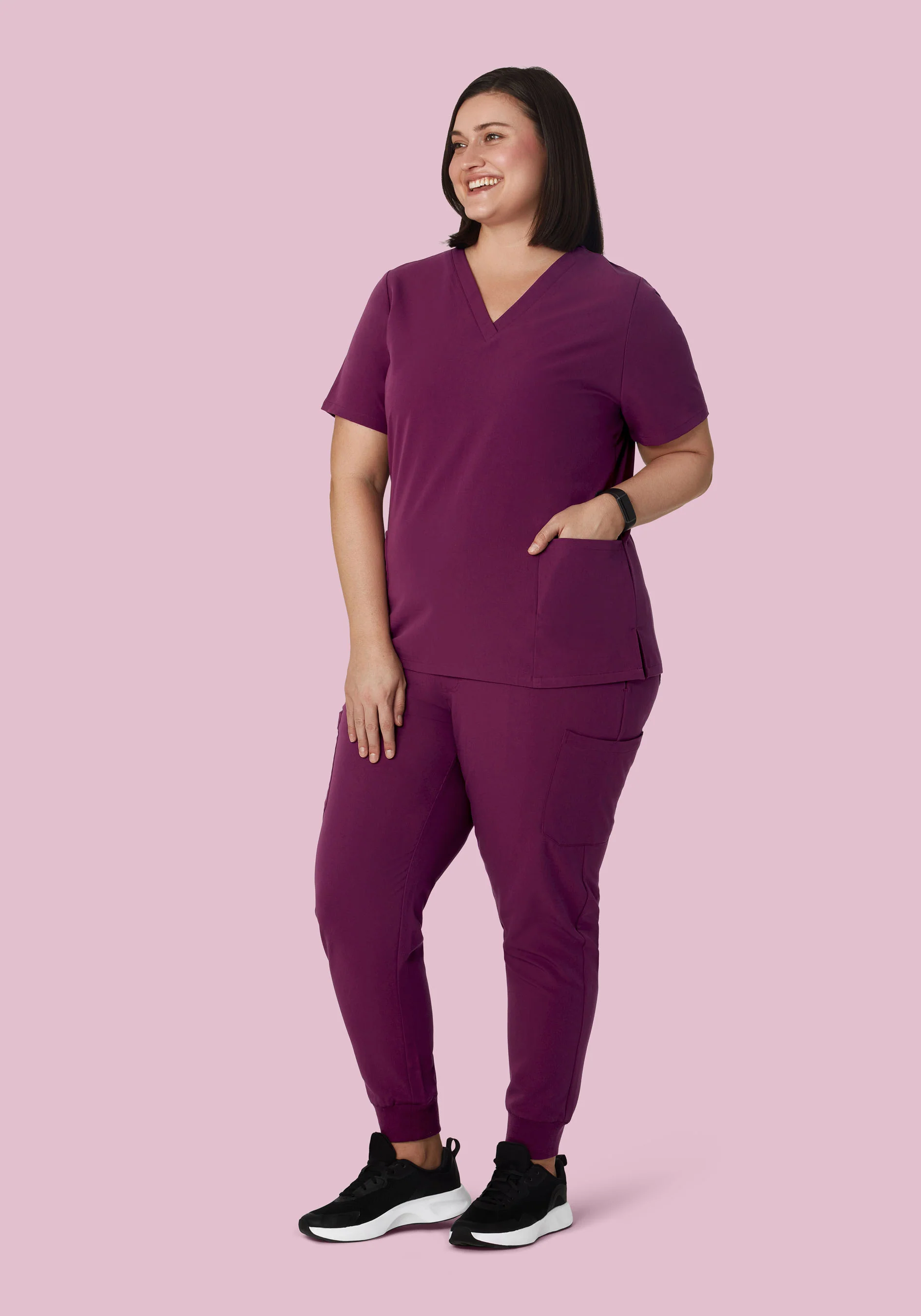9 Pocket Joggers Plum - Image 7