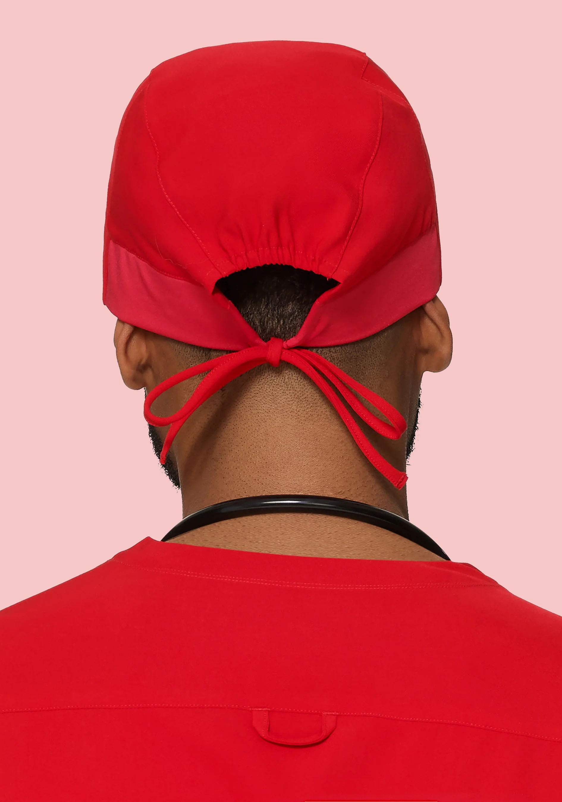 Contemporary Scrub Cap Candy Red - Image 5