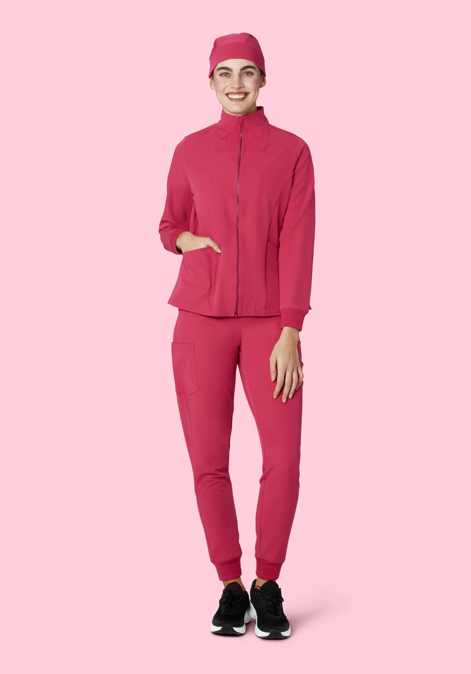 Contemporary Scrub Cap Deep Magenta - Image 4