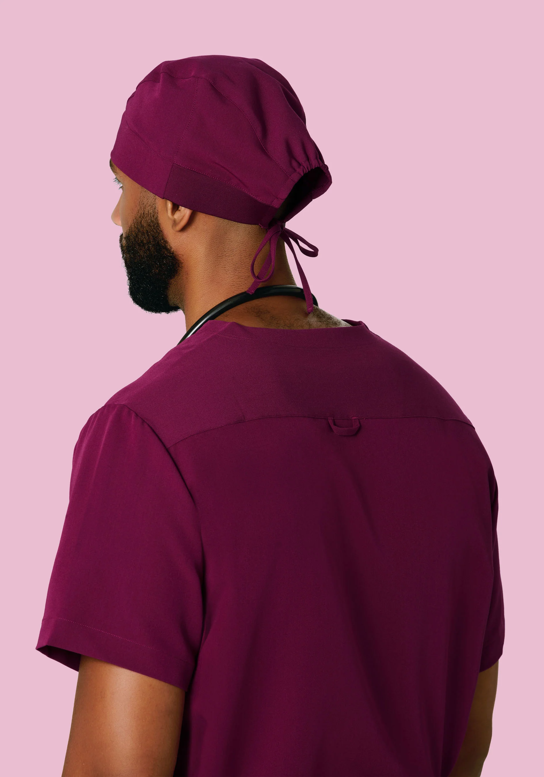 Contemporary Scrub Cap Sangria - Image 4