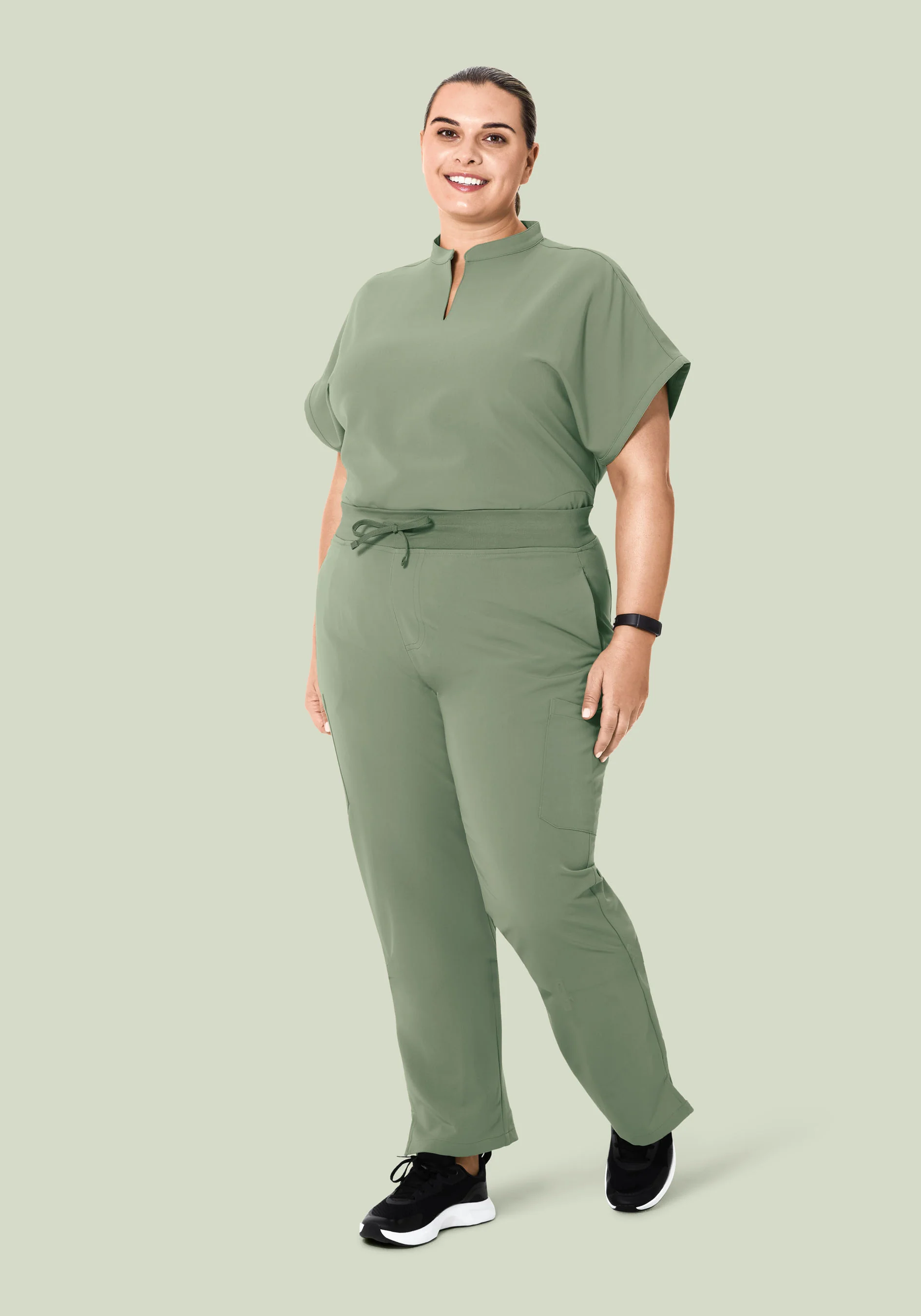 High Waisted Cargos Cool Sage - Image 7