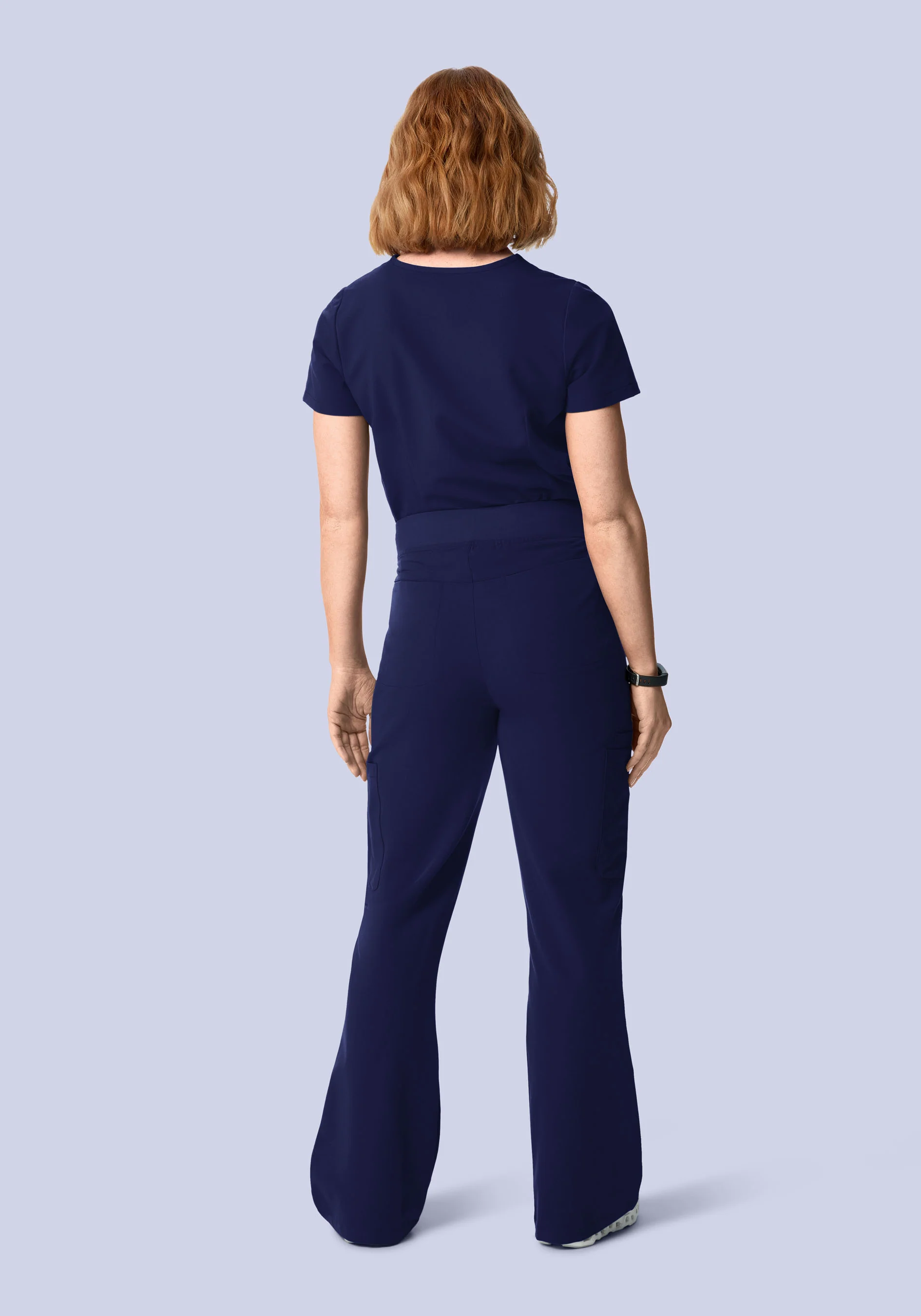 High Waisted Flares Navy - Image 3