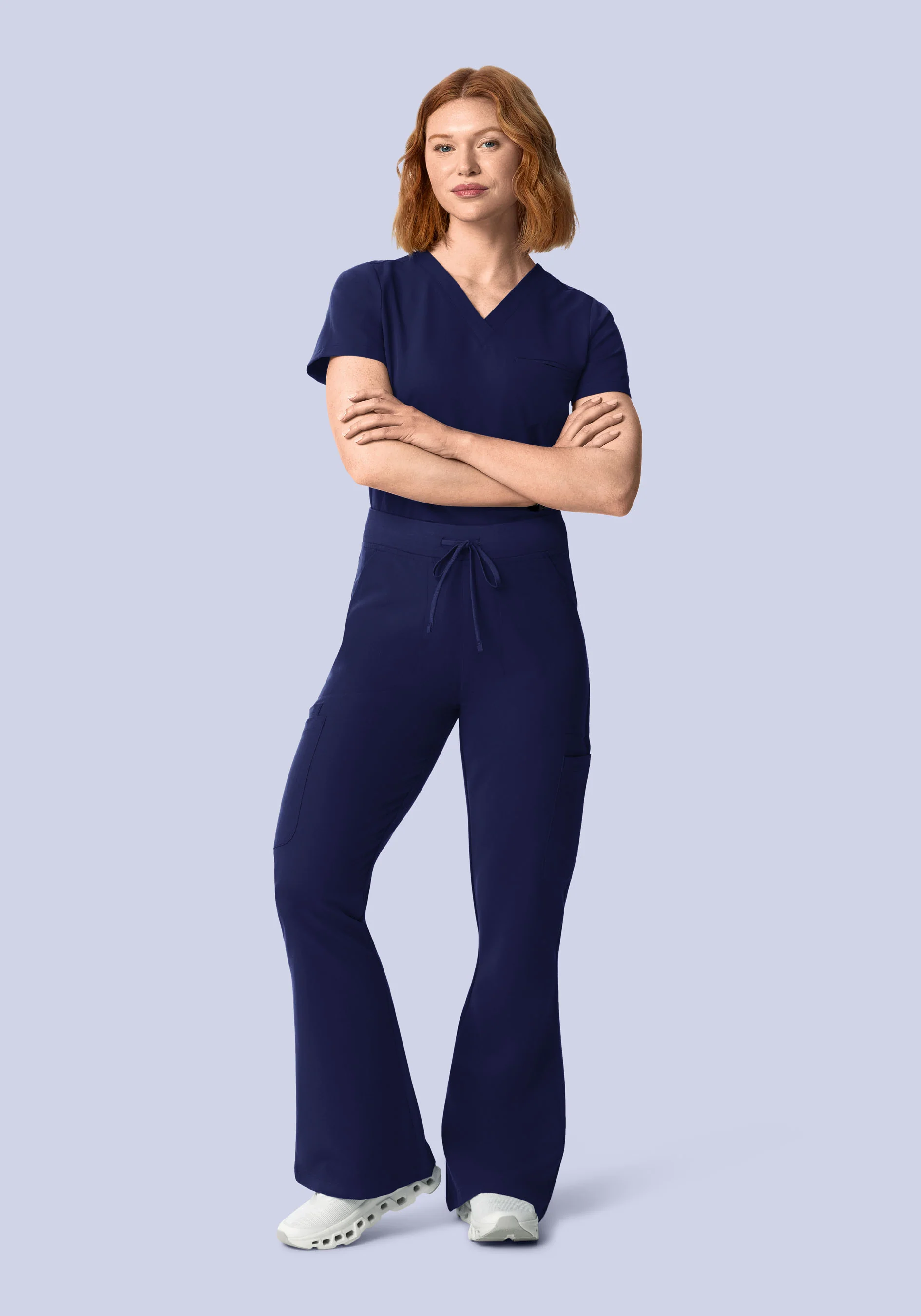 High Waisted Flares Navy - Image 4