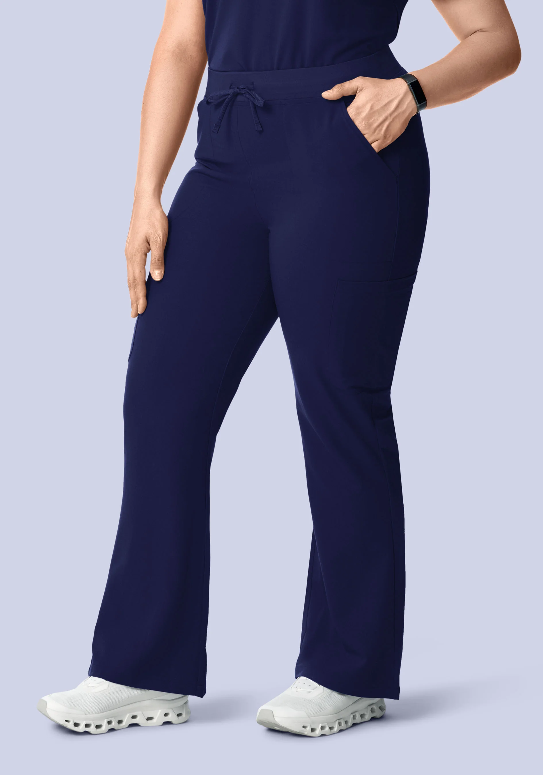 High Waisted Flares Navy - Image 6