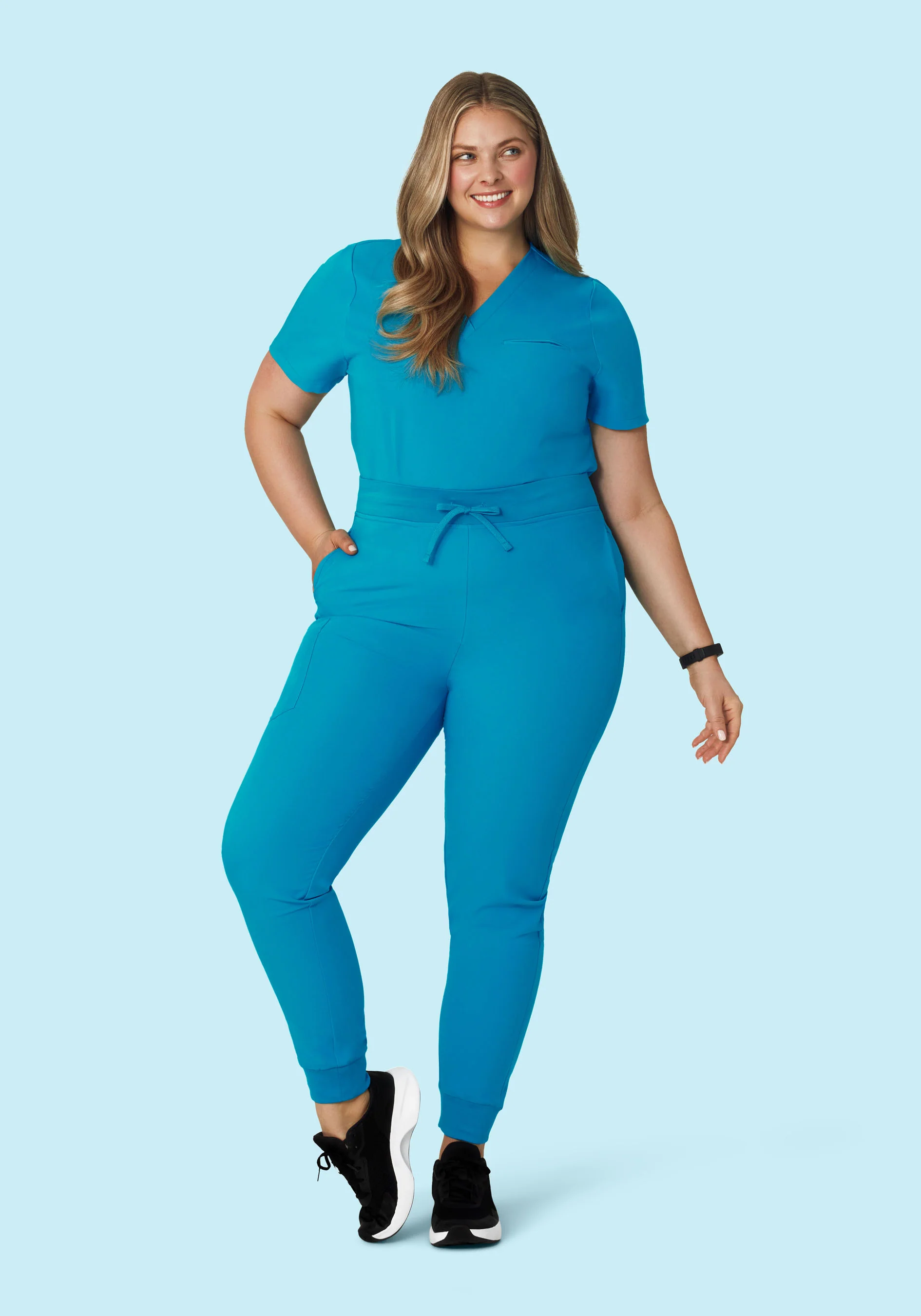 High Waisted Joggers Azure - Image 5