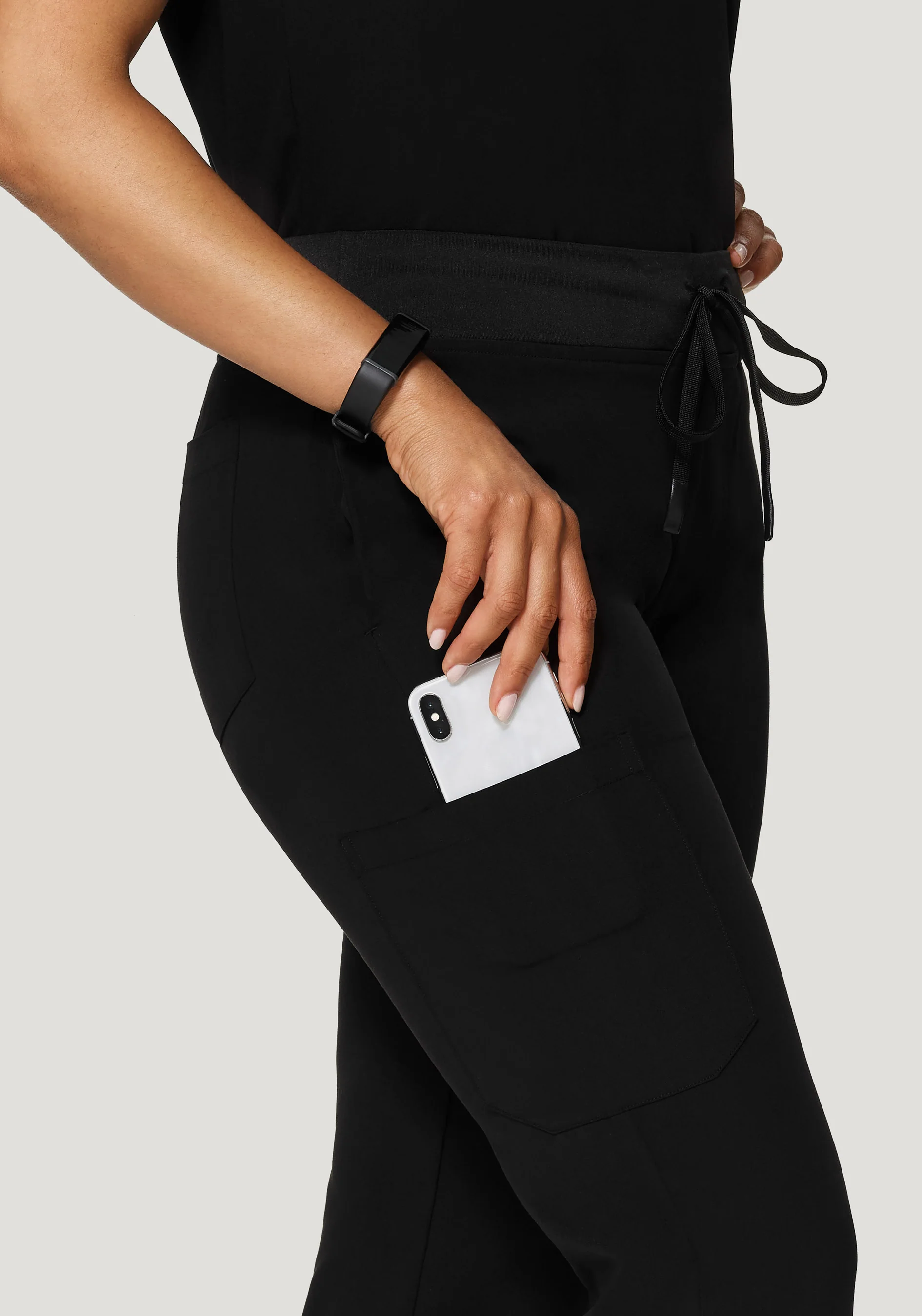 High Waisted Joggers Black - Image 3