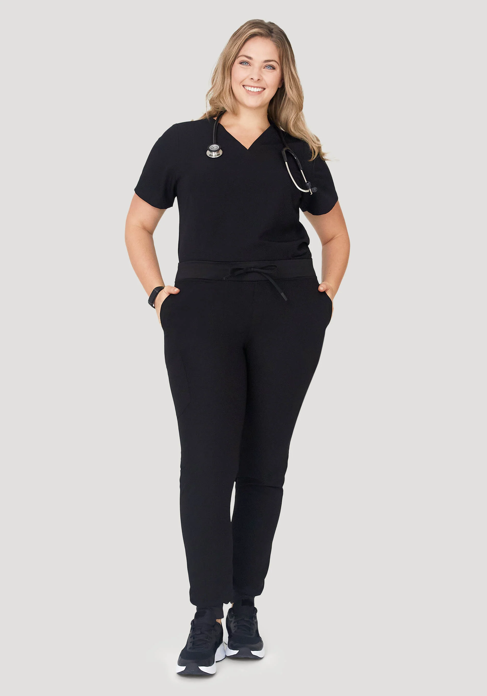 High Waisted Joggers Black - Image 4