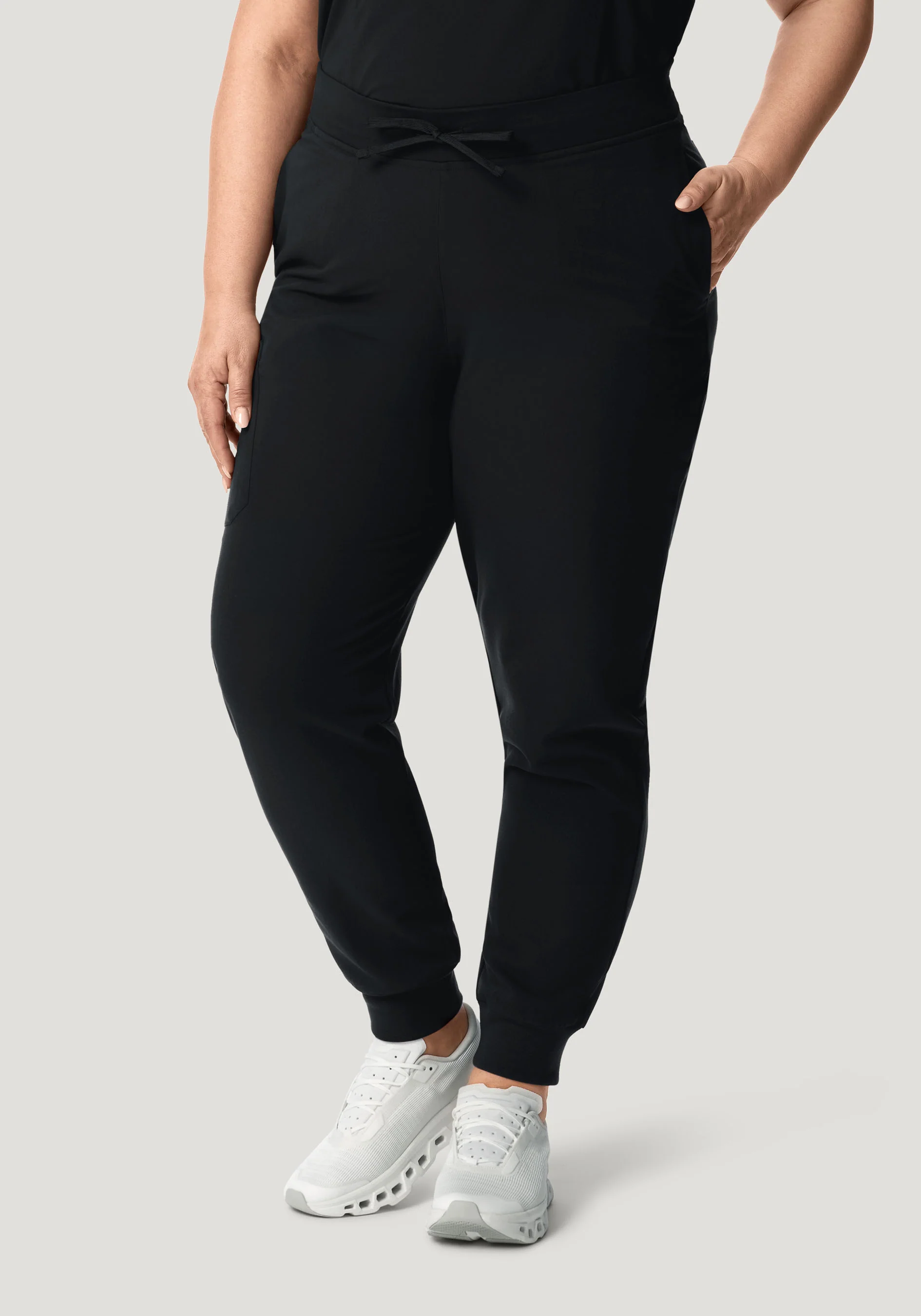 High Waisted Joggers Black - Image 5