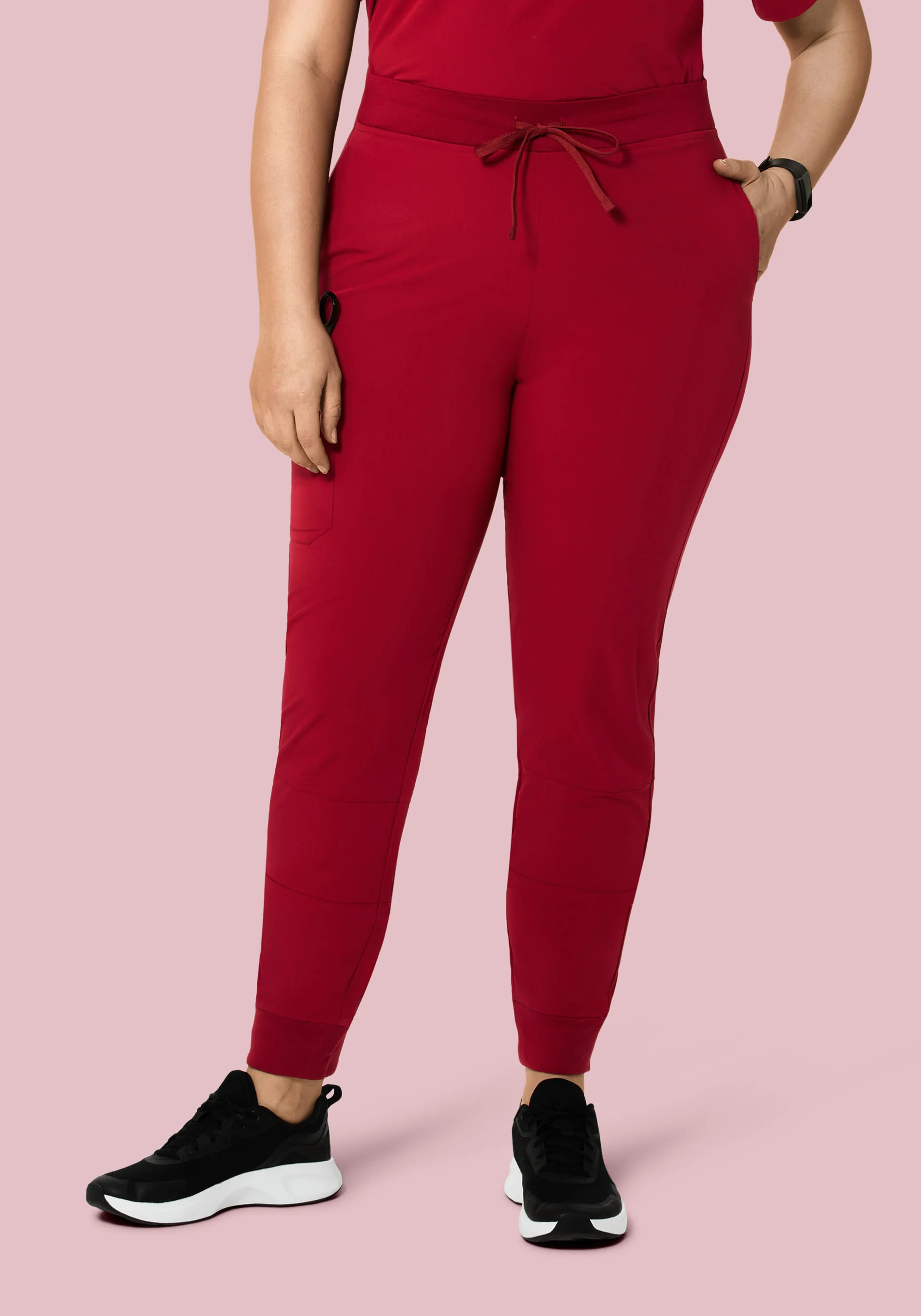 High Waisted Joggers Cardinal - Image 4