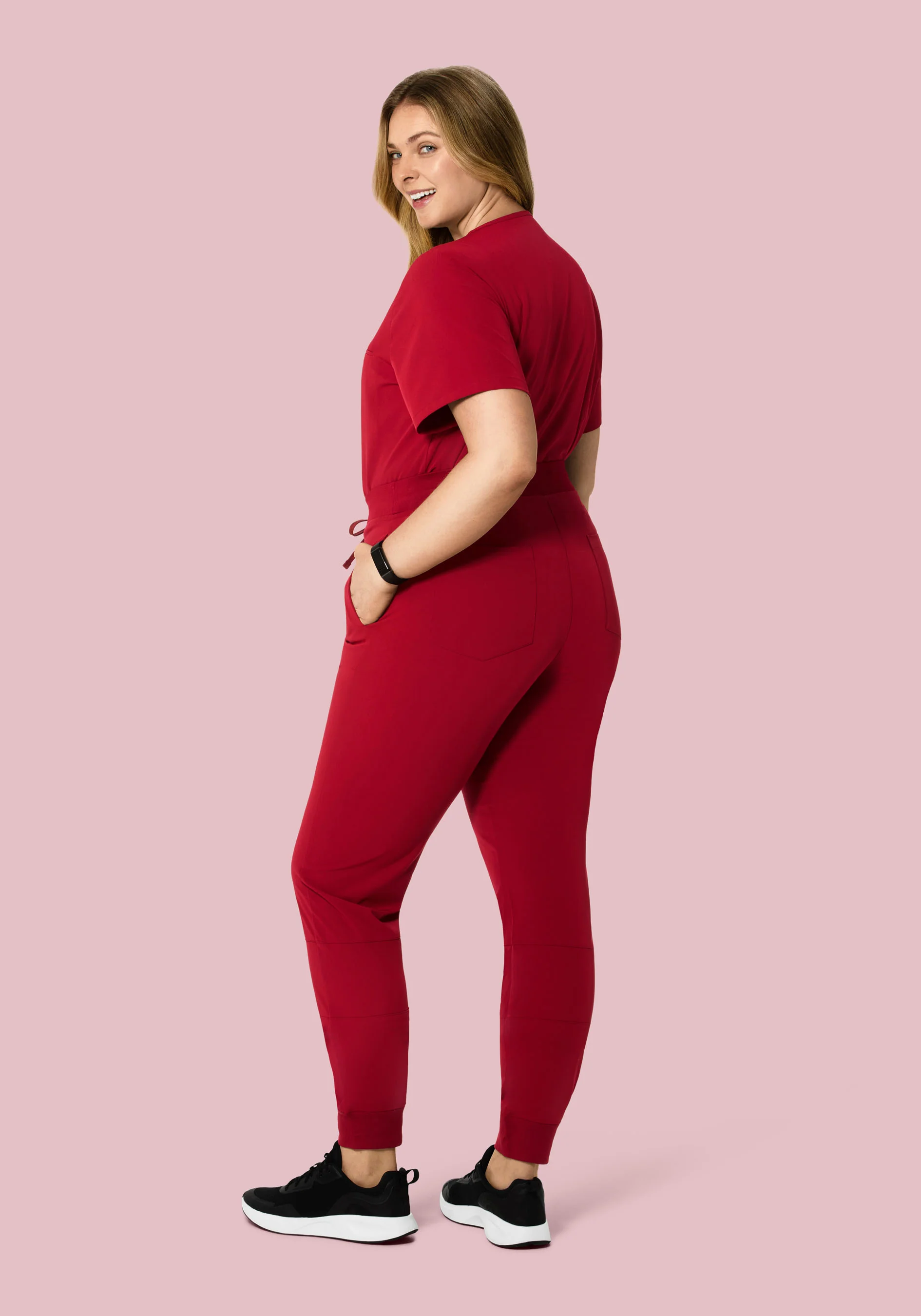 High Waisted Joggers Cardinal - Image 6