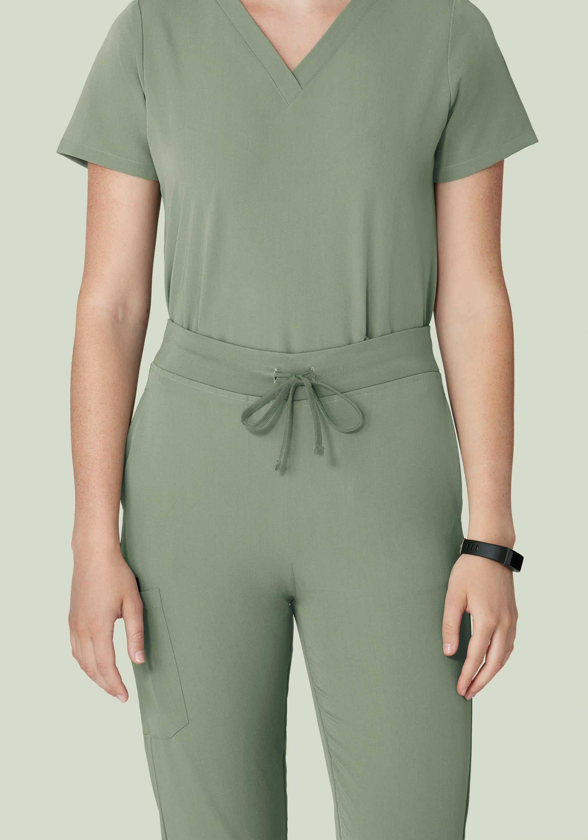 High Waisted Joggers Cool Sage - Image 3