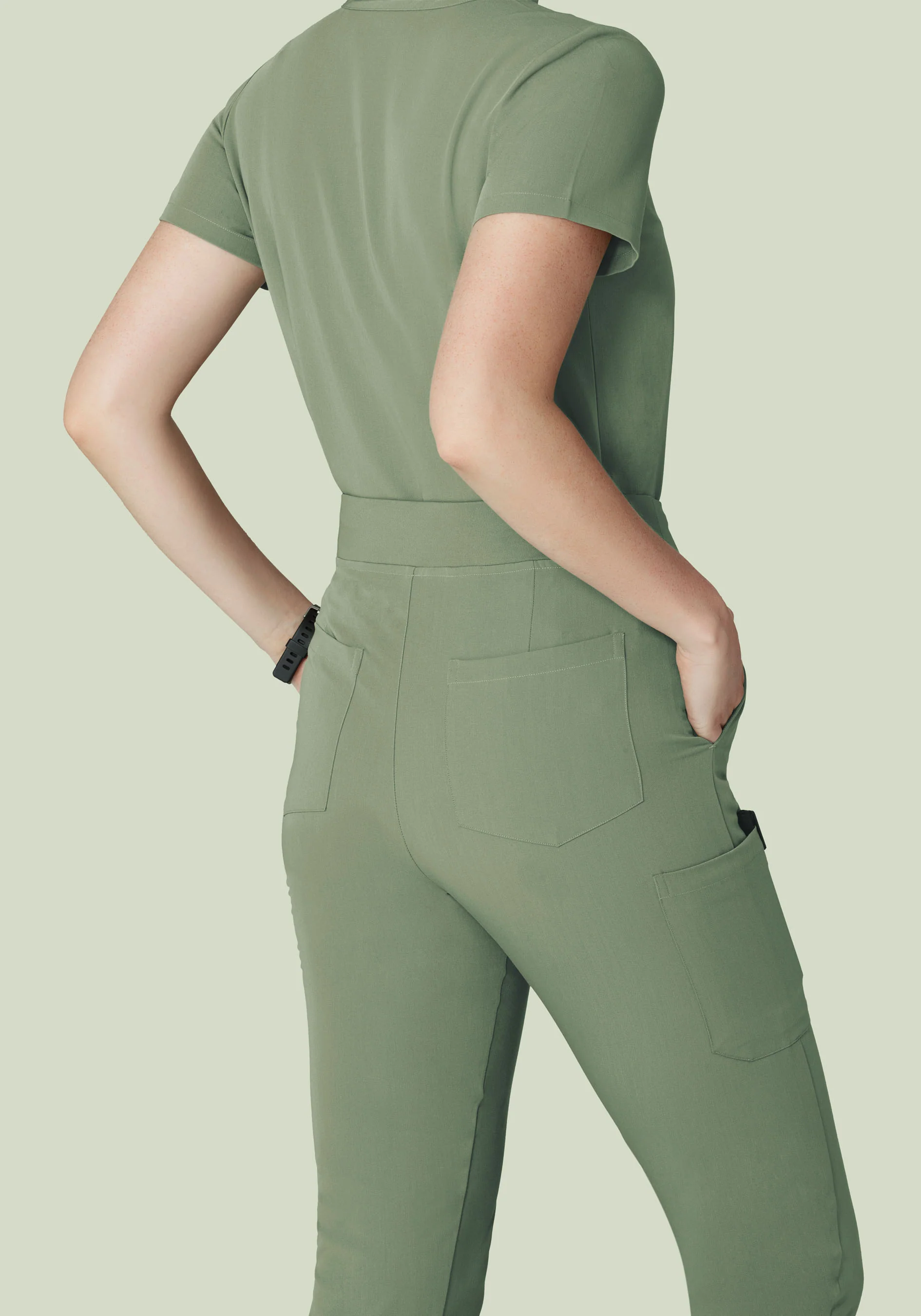 High Waisted Joggers Cool Sage - Image 4