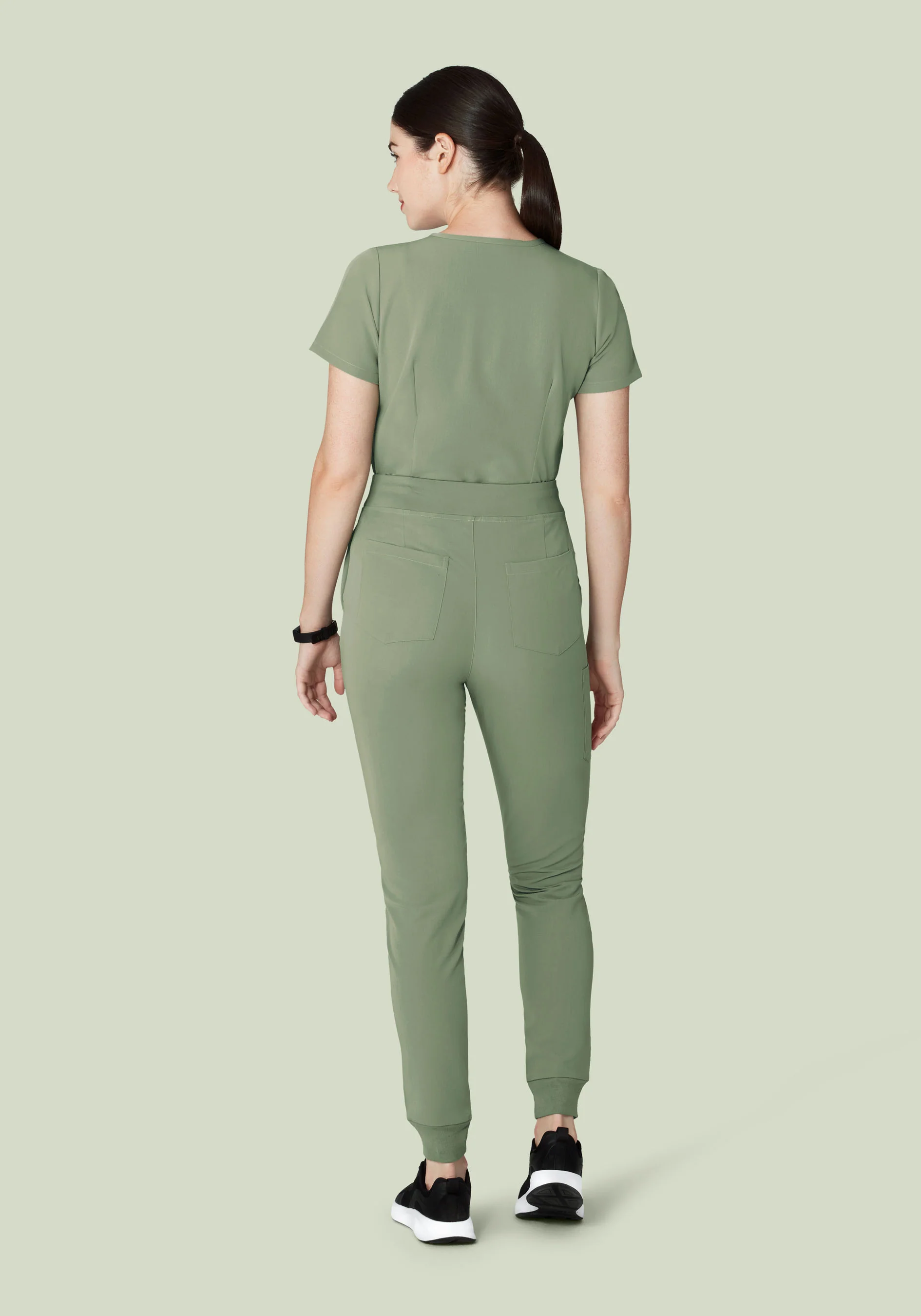 High Waisted Joggers Cool Sage - Image 5