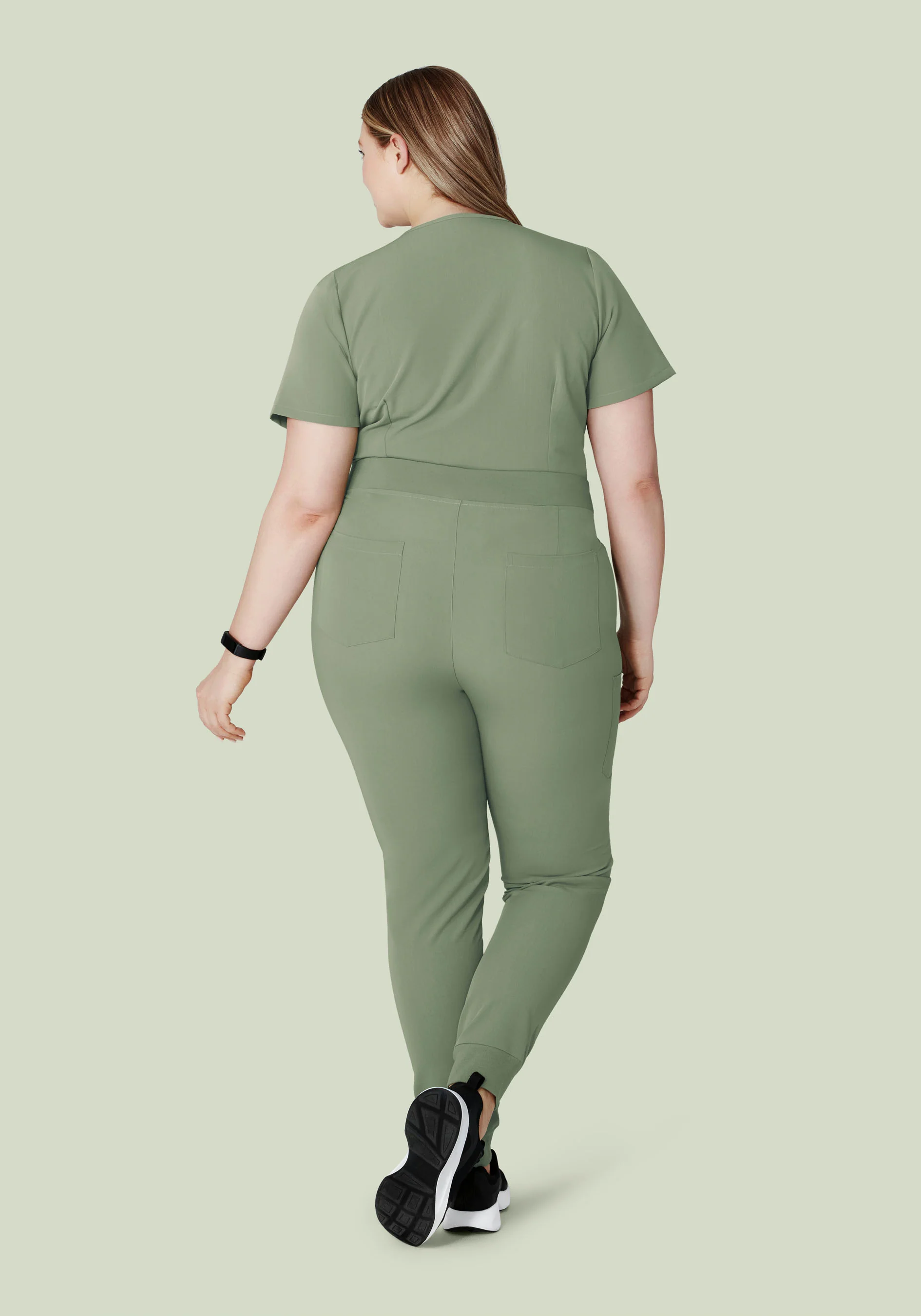 High Waisted Joggers Cool Sage - Image 9