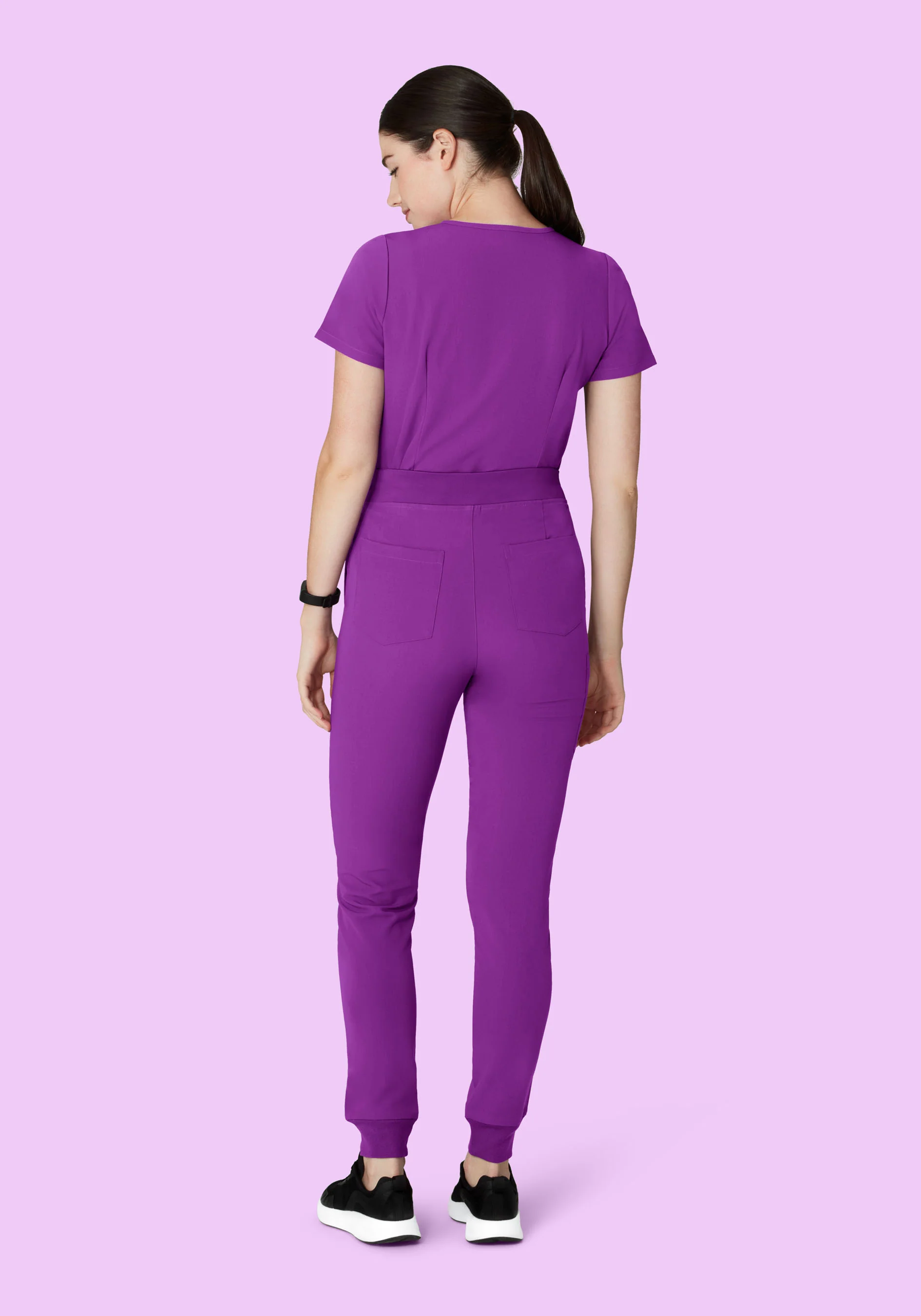 High Waisted Joggers Cyber Grape - Image 5
