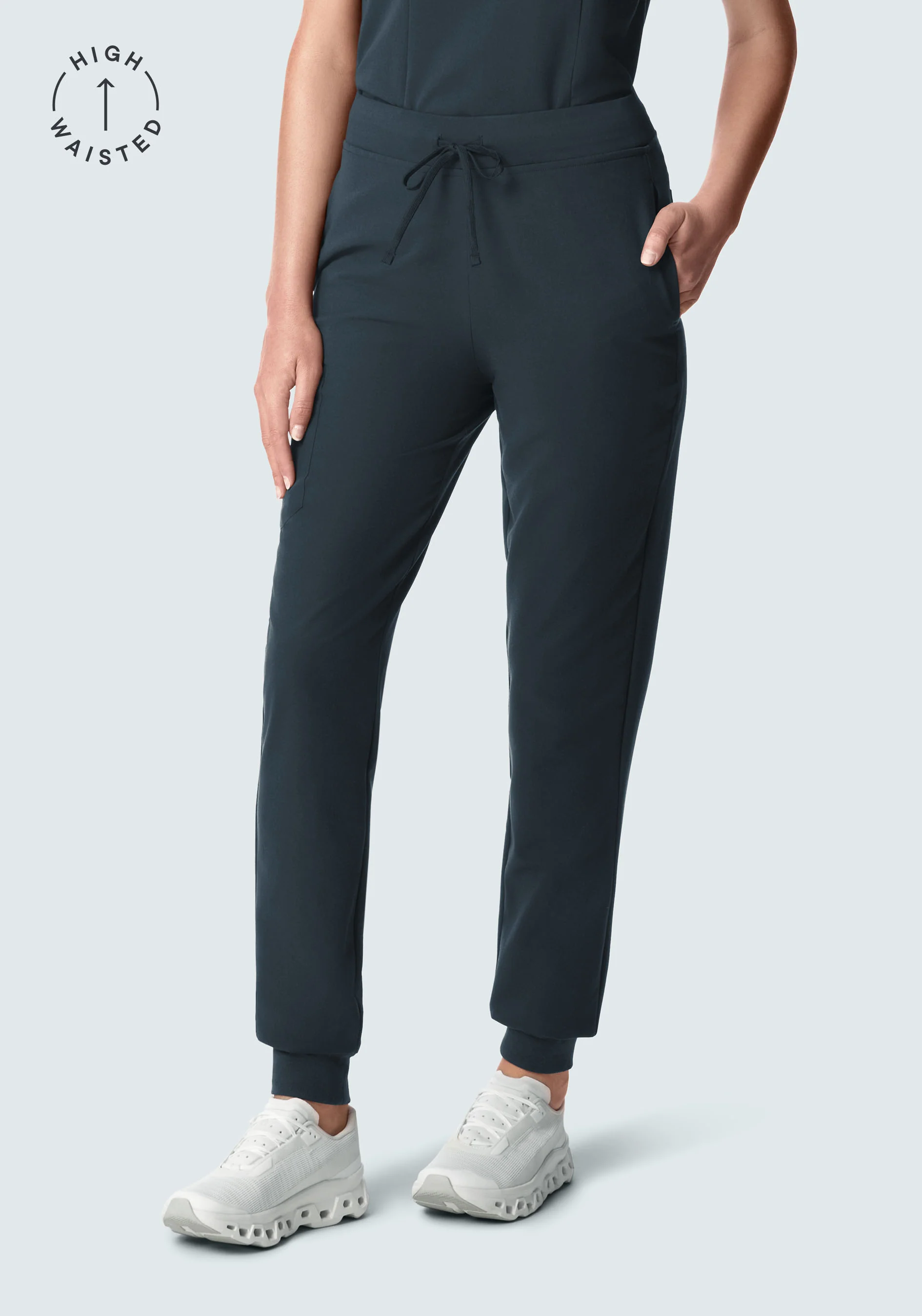 High Waisted Joggers Dark Harbor