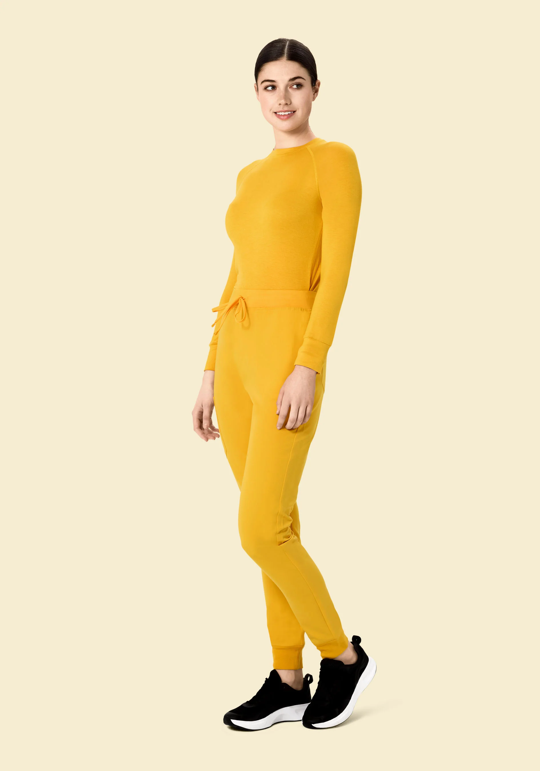 High Waisted Joggers Dijon - Image 2