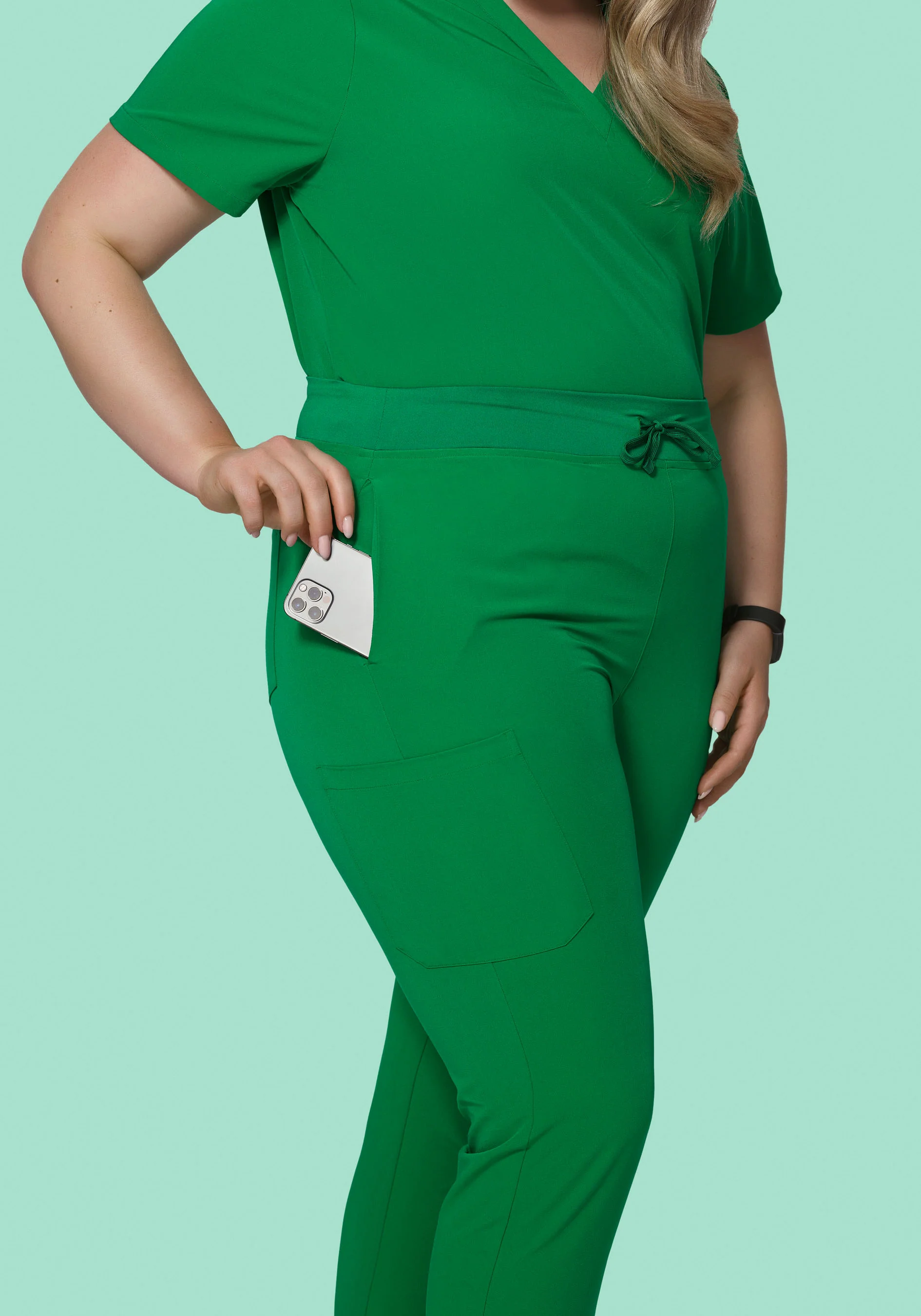 High Waisted Joggers Emerald - Image 6