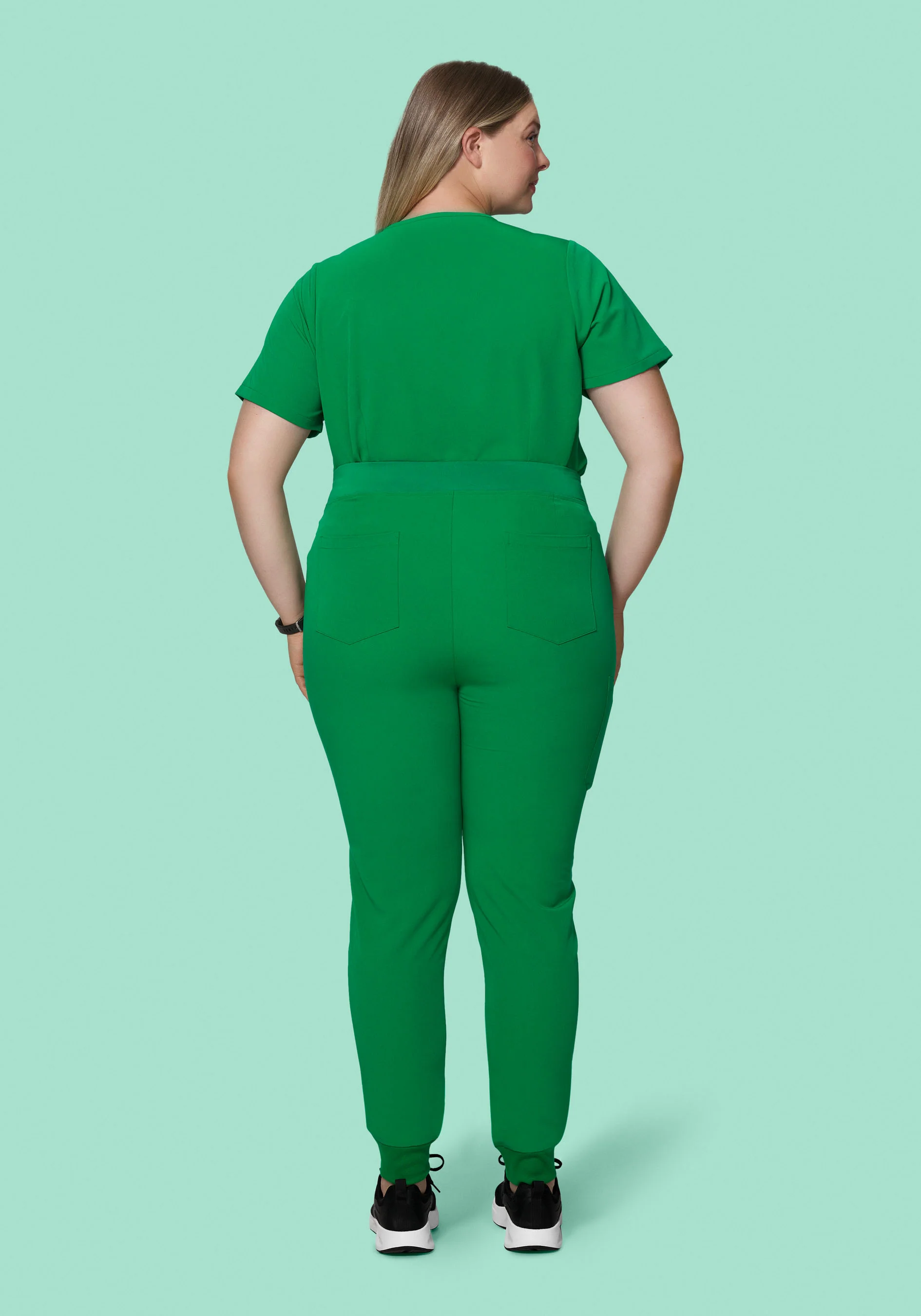 High Waisted Joggers Emerald - Image 7