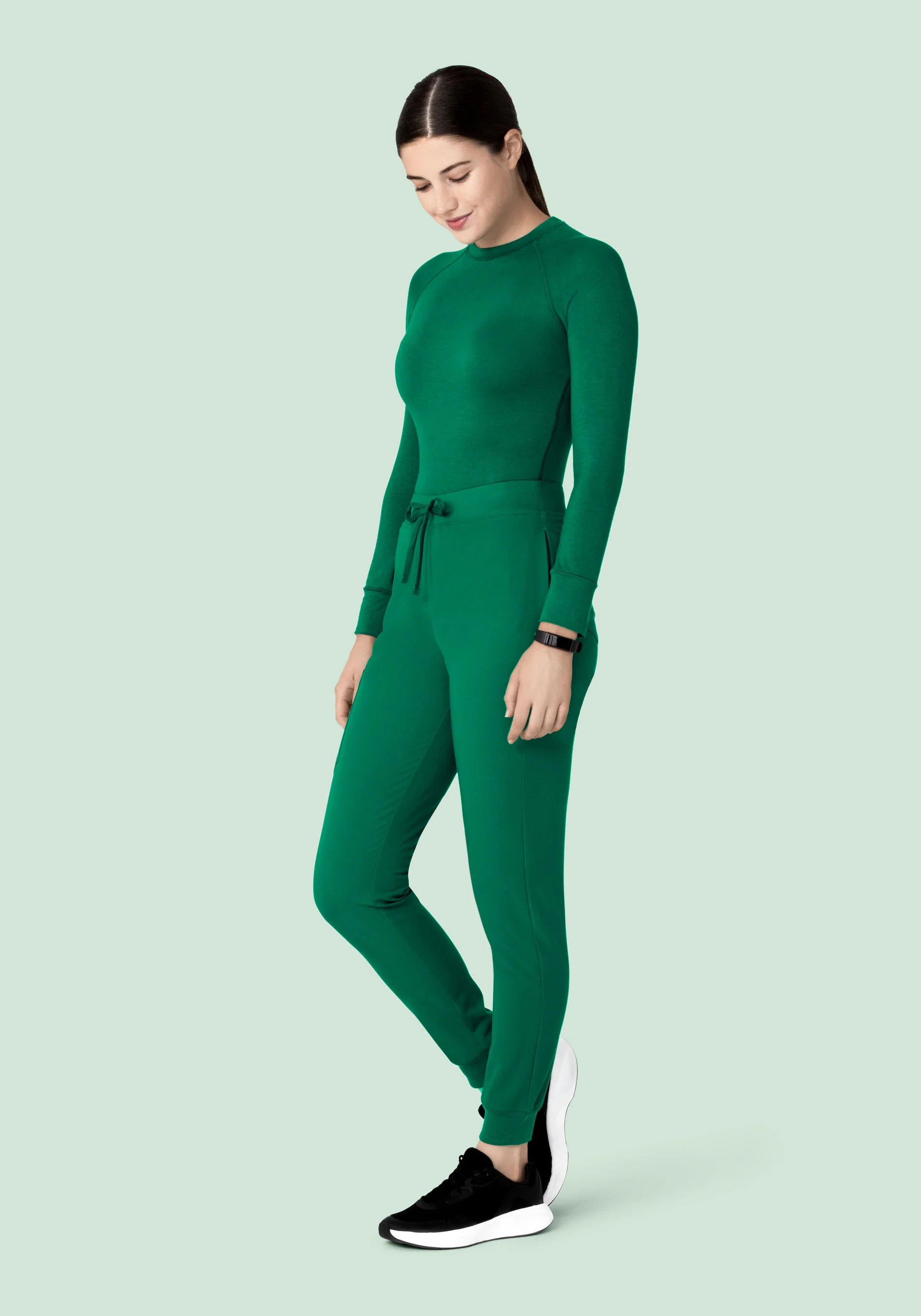 High Waisted Joggers Envy Green - Image 2