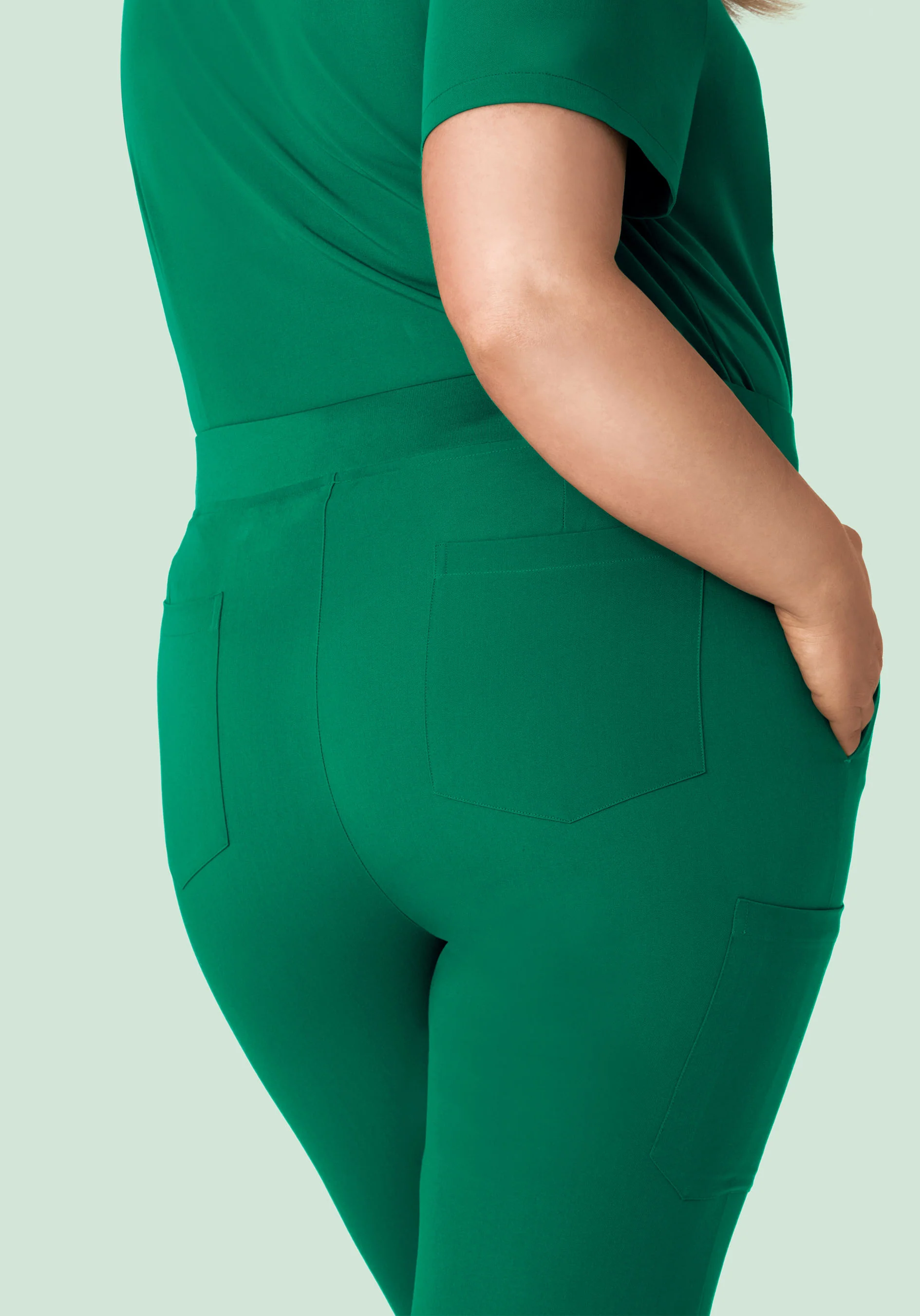 High Waisted Joggers Envy Green - Image 8