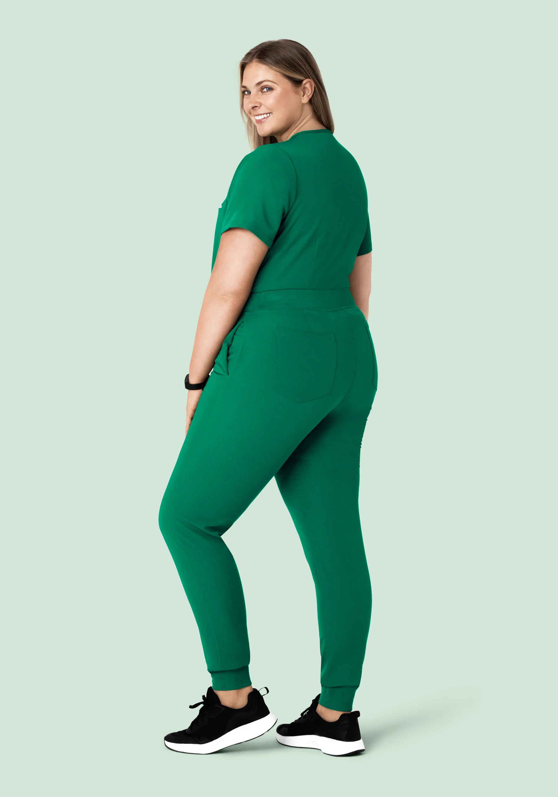 High Waisted Joggers Envy Green - Image 9