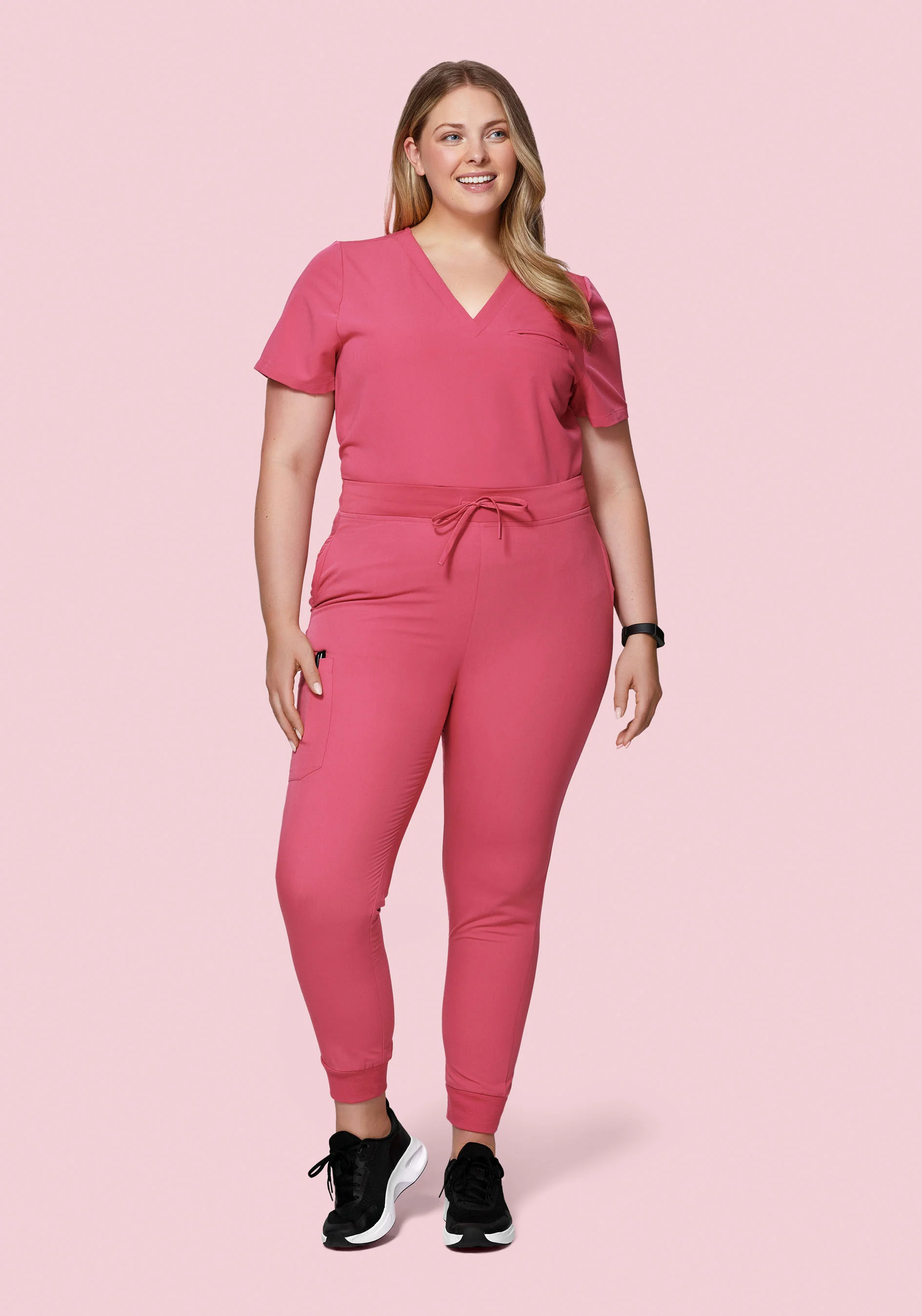 High Waisted Joggers Jaipur Pink - Image 5