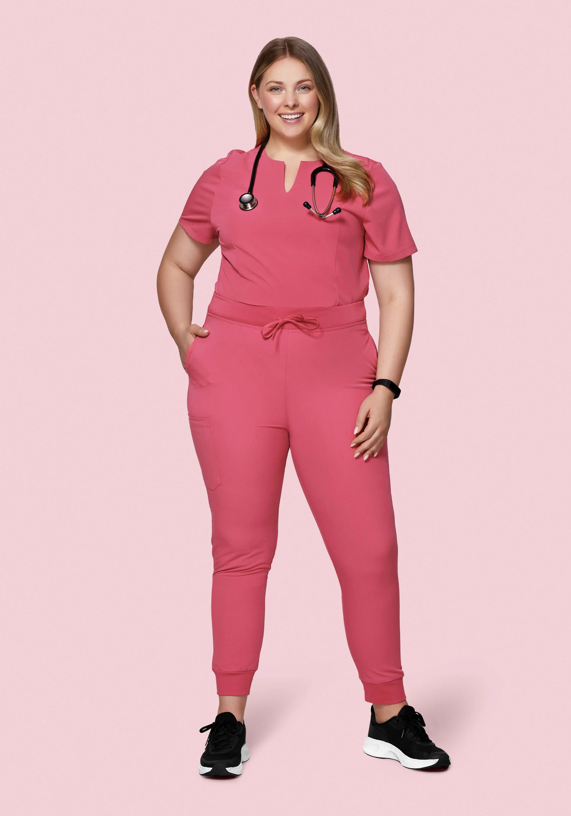 High Waisted Joggers Jaipur Pink - Image 6