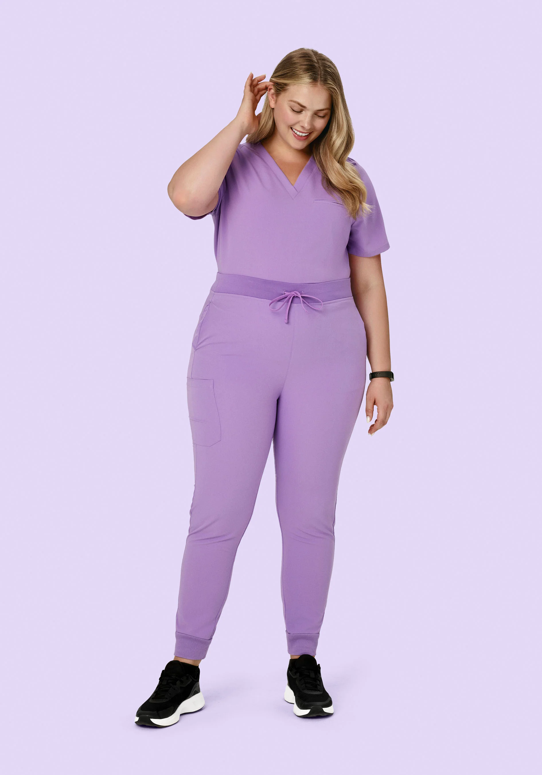 High Waisted Joggers Lavender - Image 7
