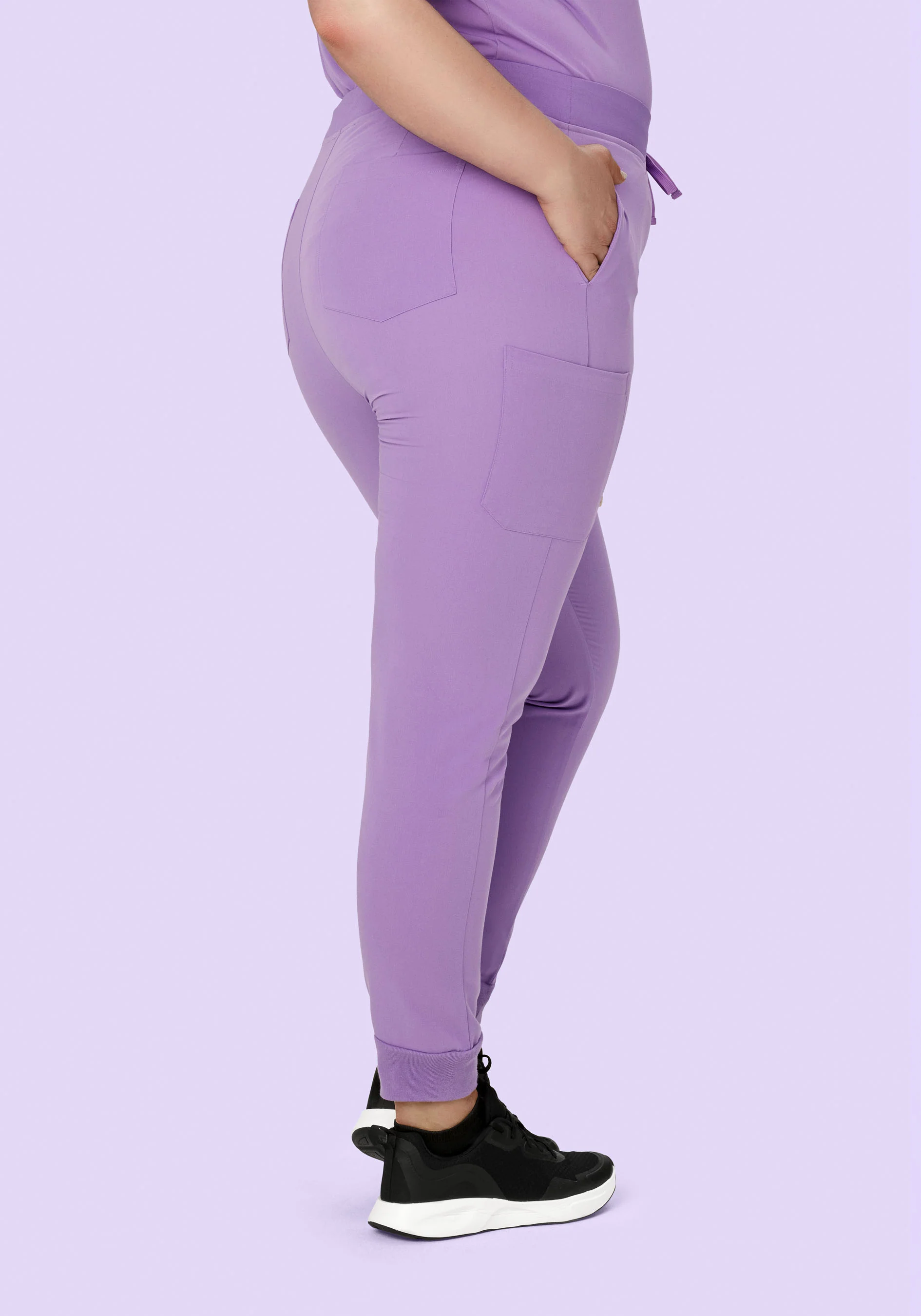 High Waisted Joggers Lavender - Image 8