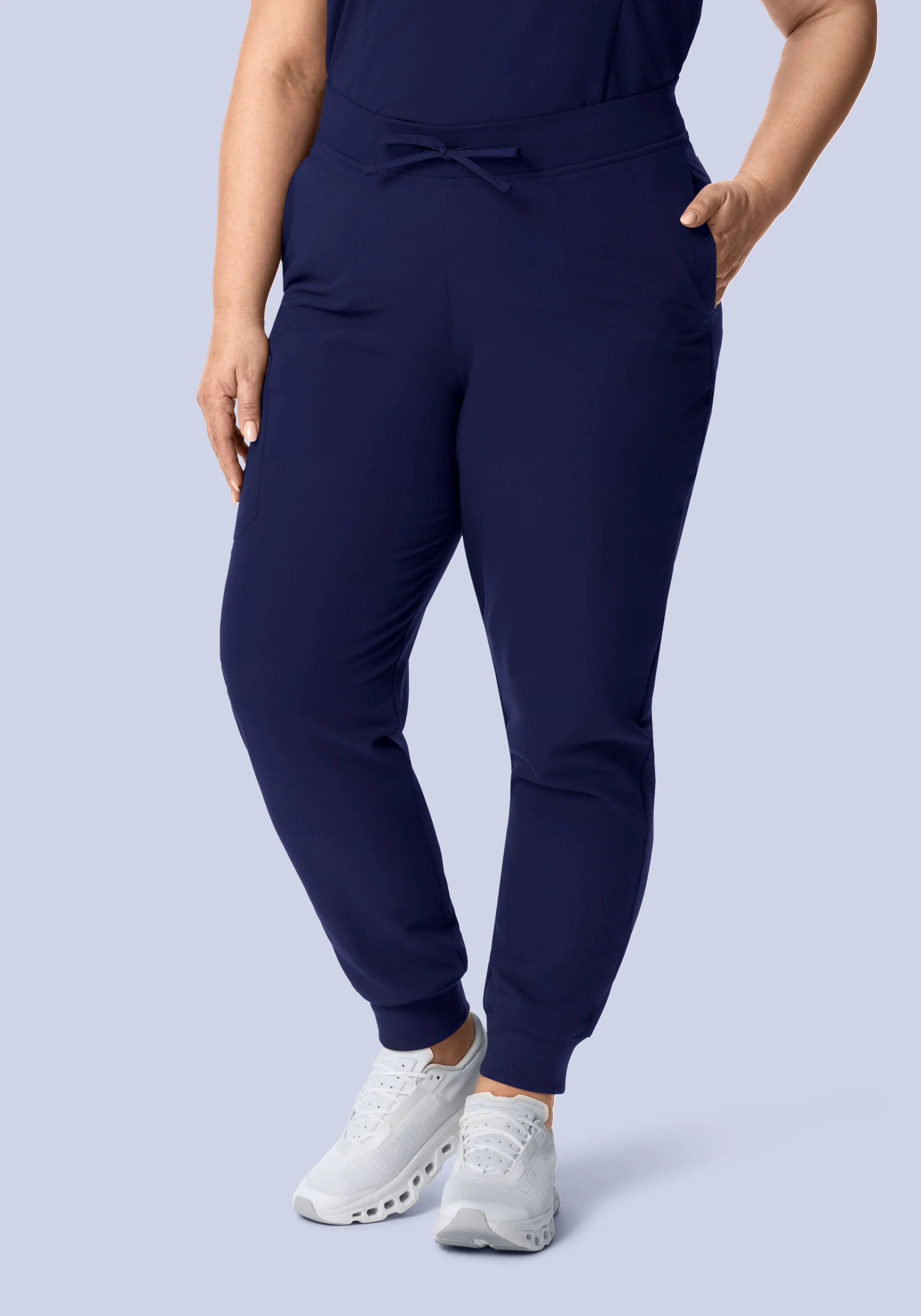 High Waisted Joggers Navy - Image 7