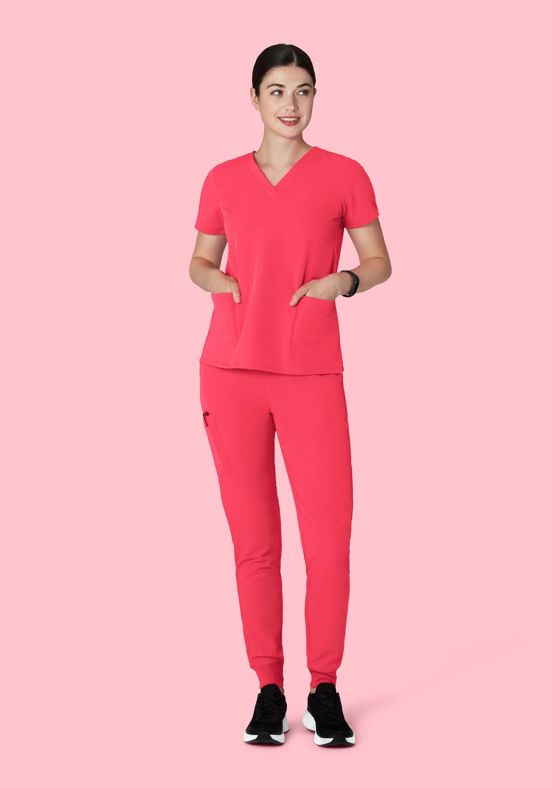 High Waisted Joggers Paradise Pink - Image 4