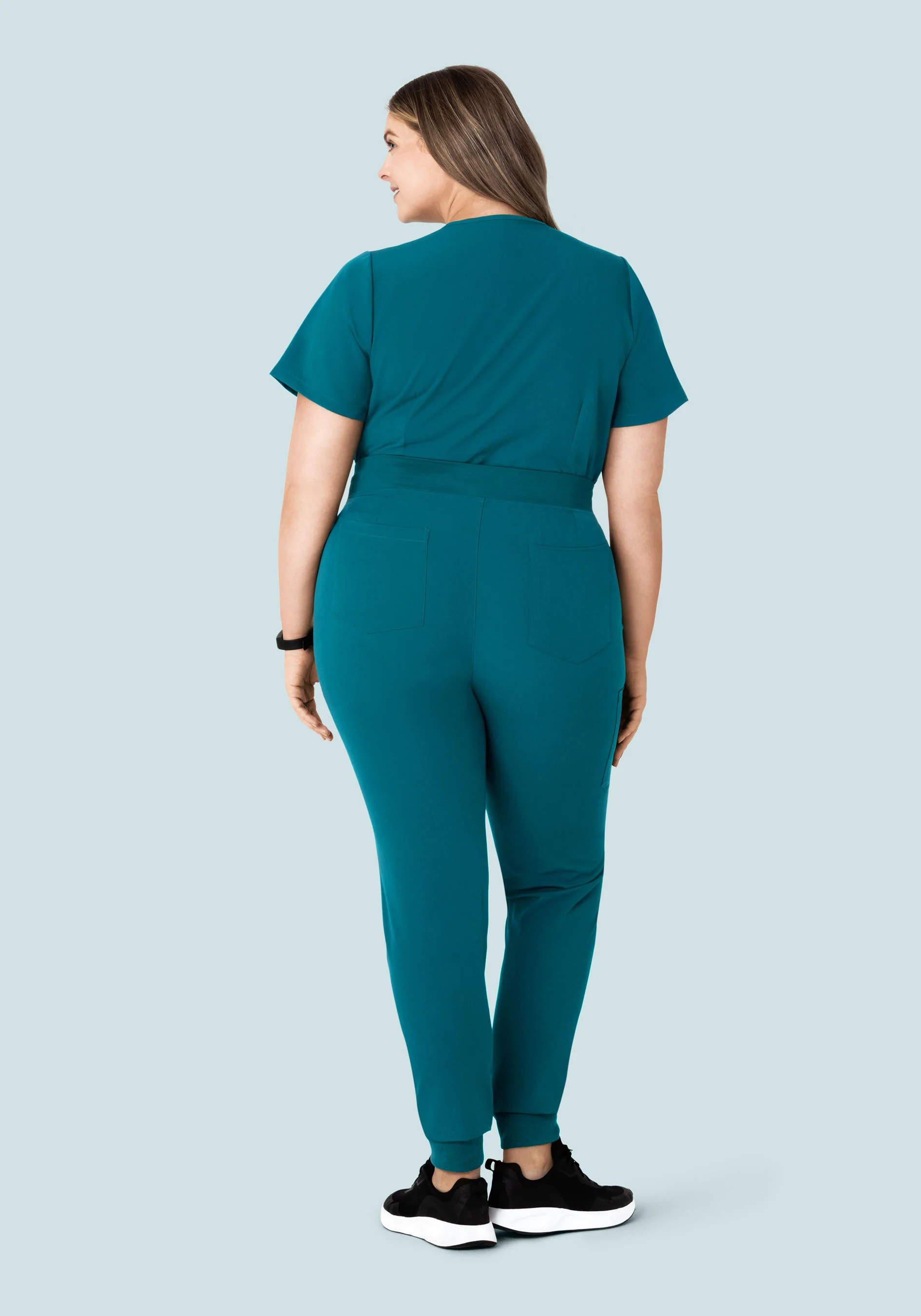 High Waisted Joggers Peacock - Image 9