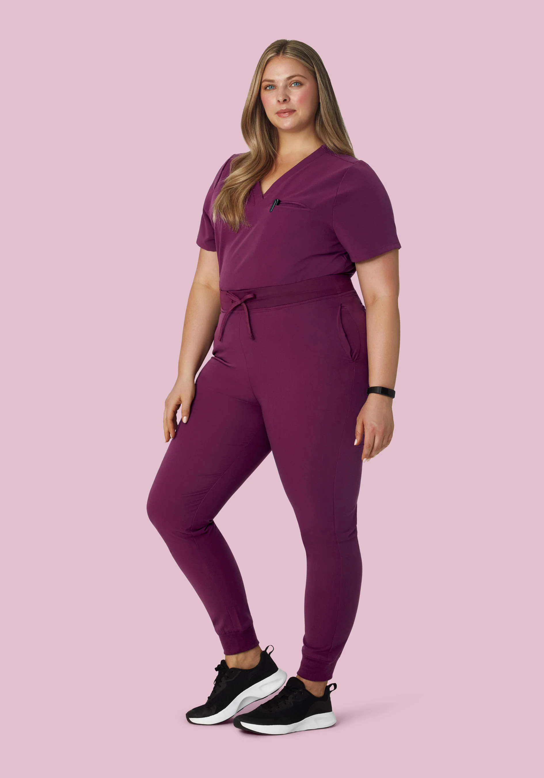 High Waisted Joggers Plum - Image 5
