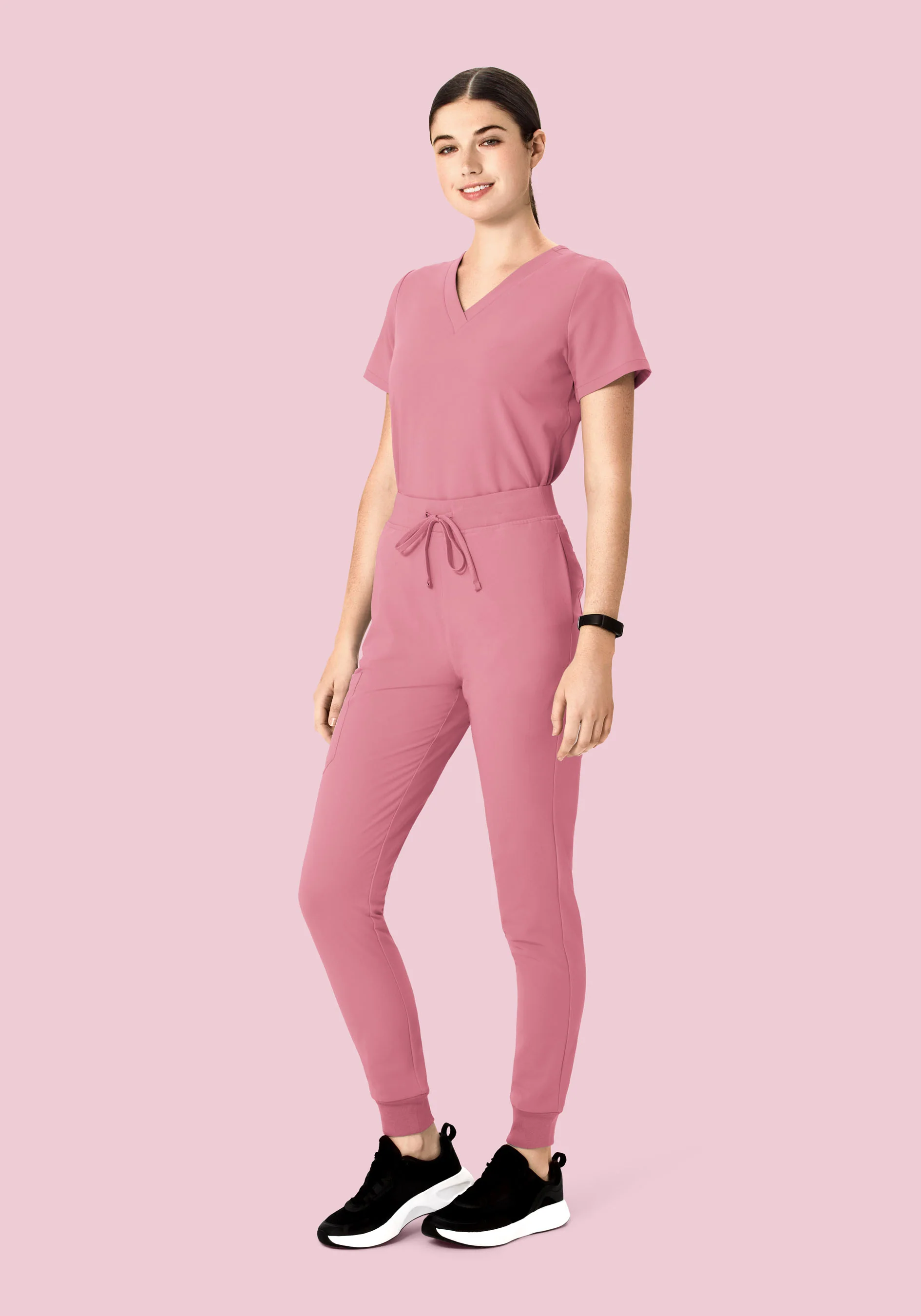 High Waisted Joggers Rosé - Image 2