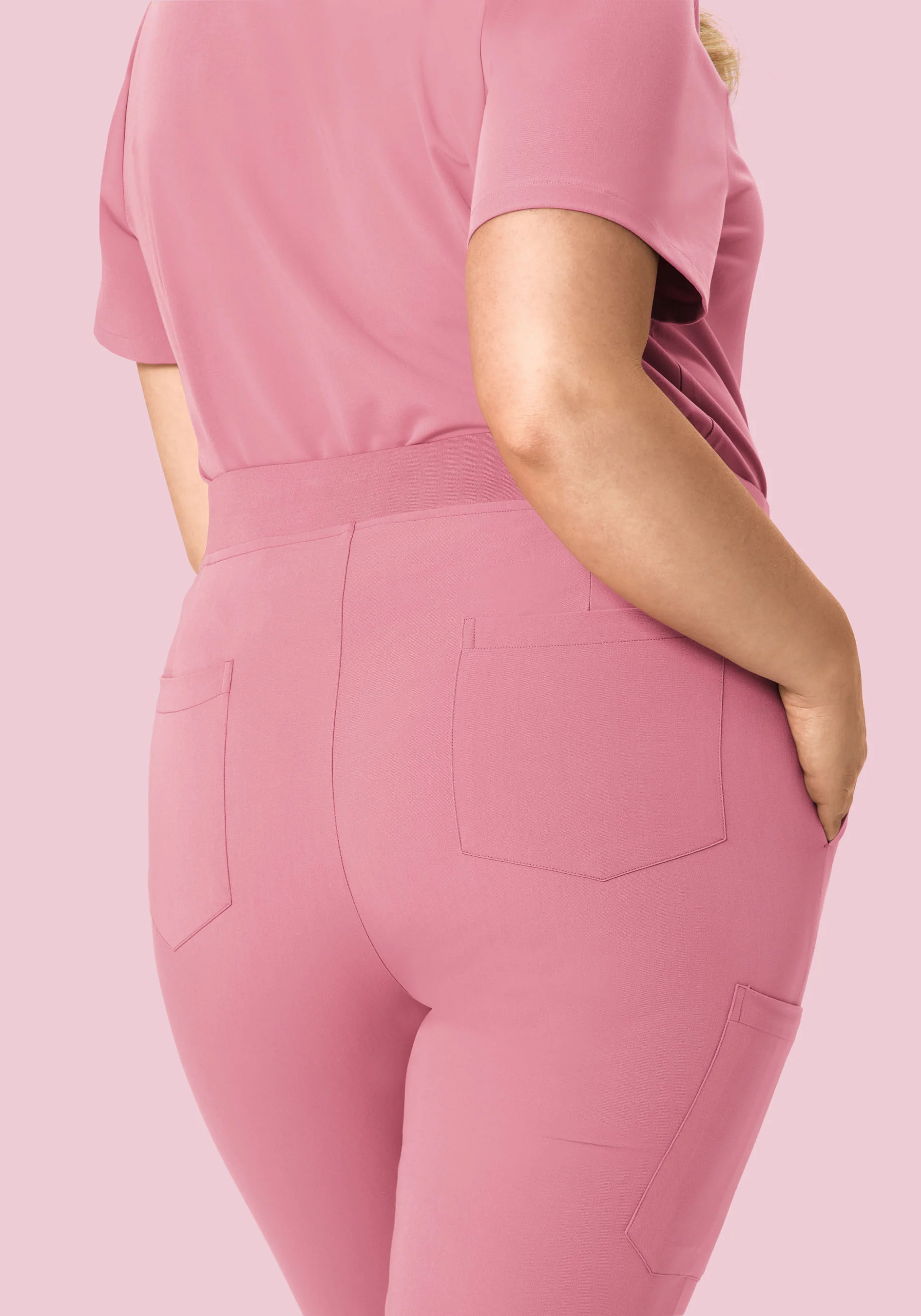 High Waisted Joggers Rosé - Image 7