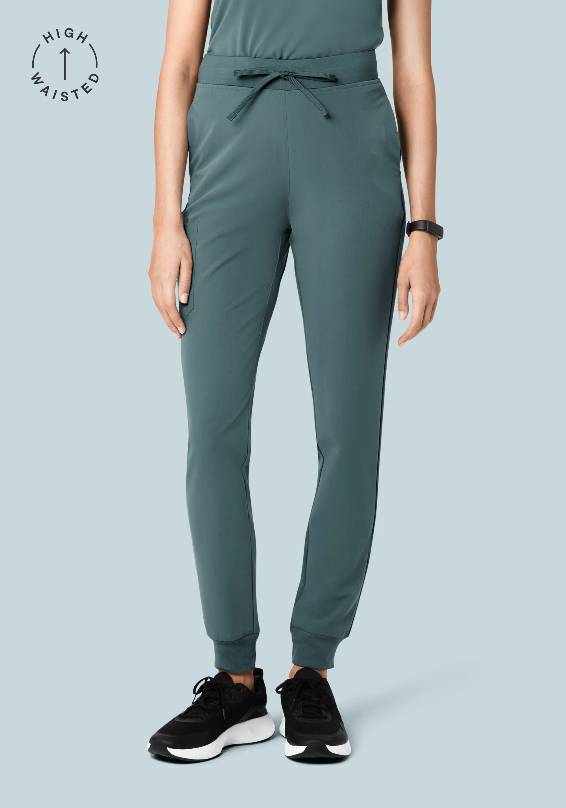High Waisted Joggers Stormy Sky