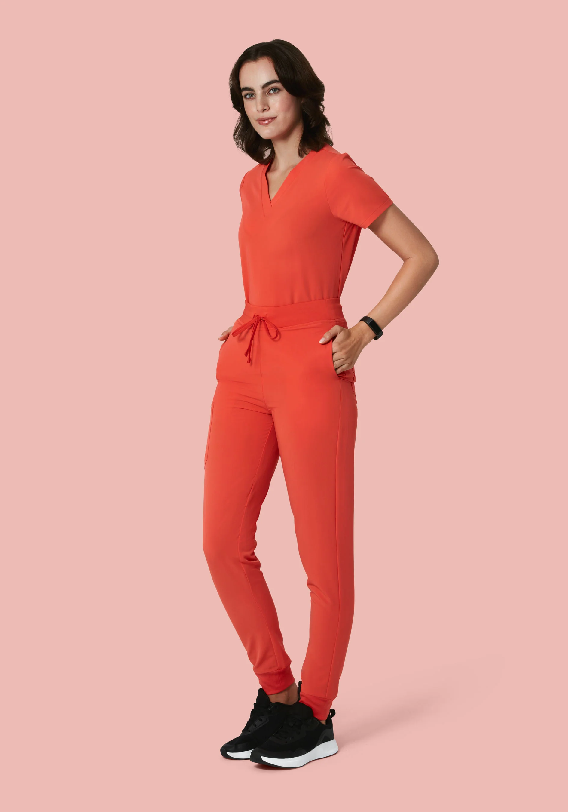 High Waisted Joggers Terracotta - Image 10