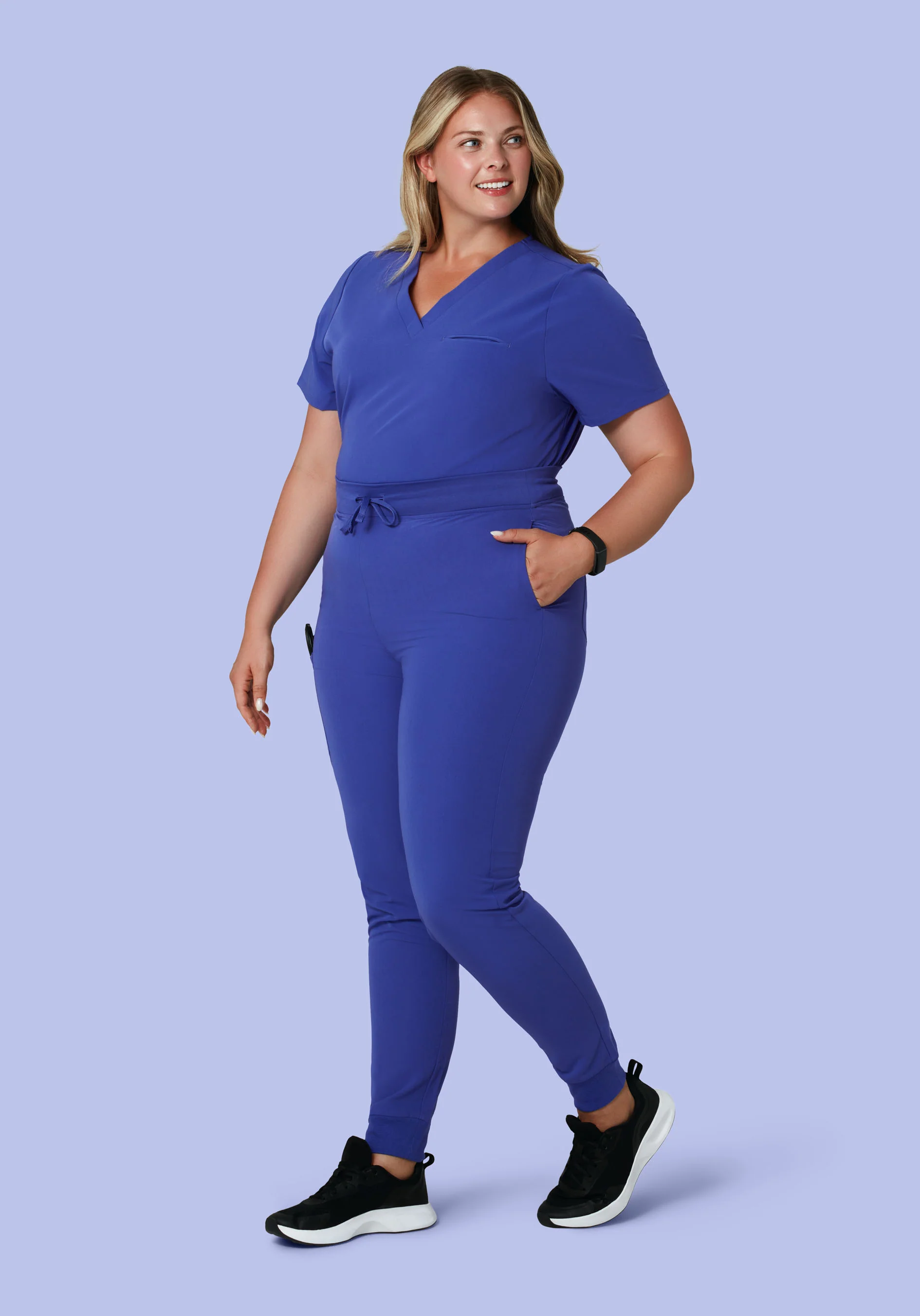 High Waisted Joggers Very Peri - Image 6