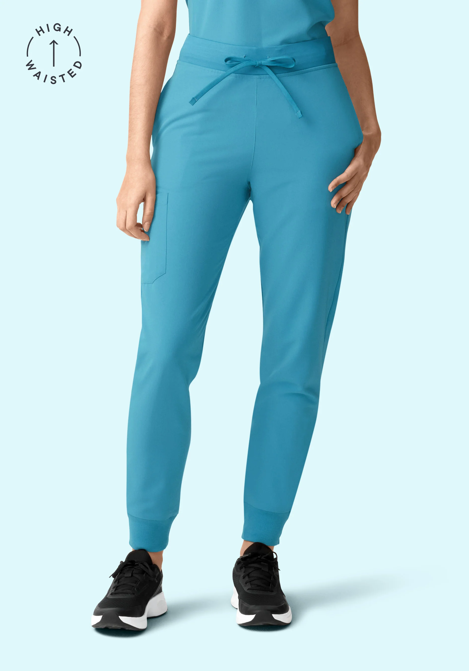 High Waisted Joggers Wave