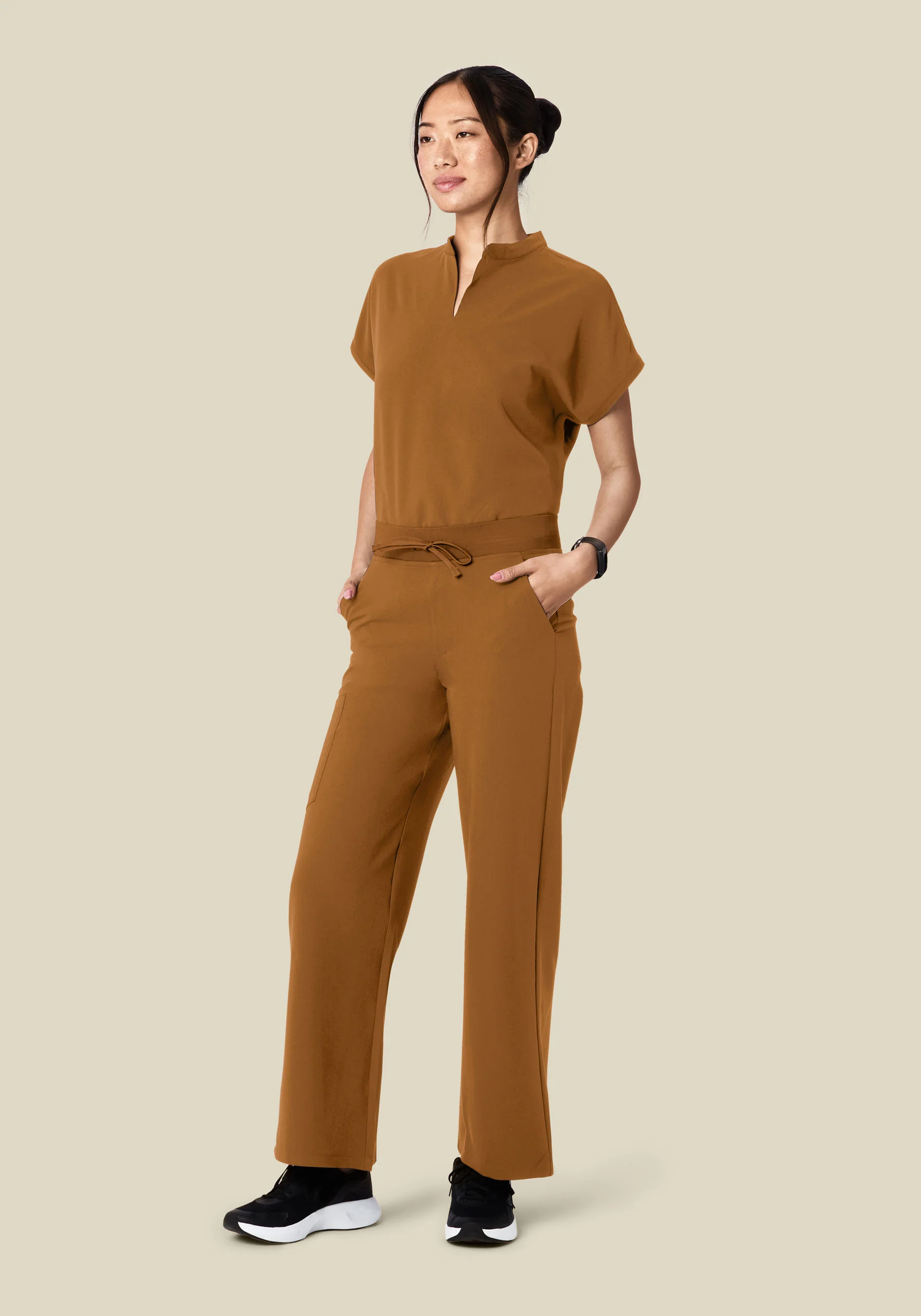 High Waisted Wide Leg Camel - Image 3