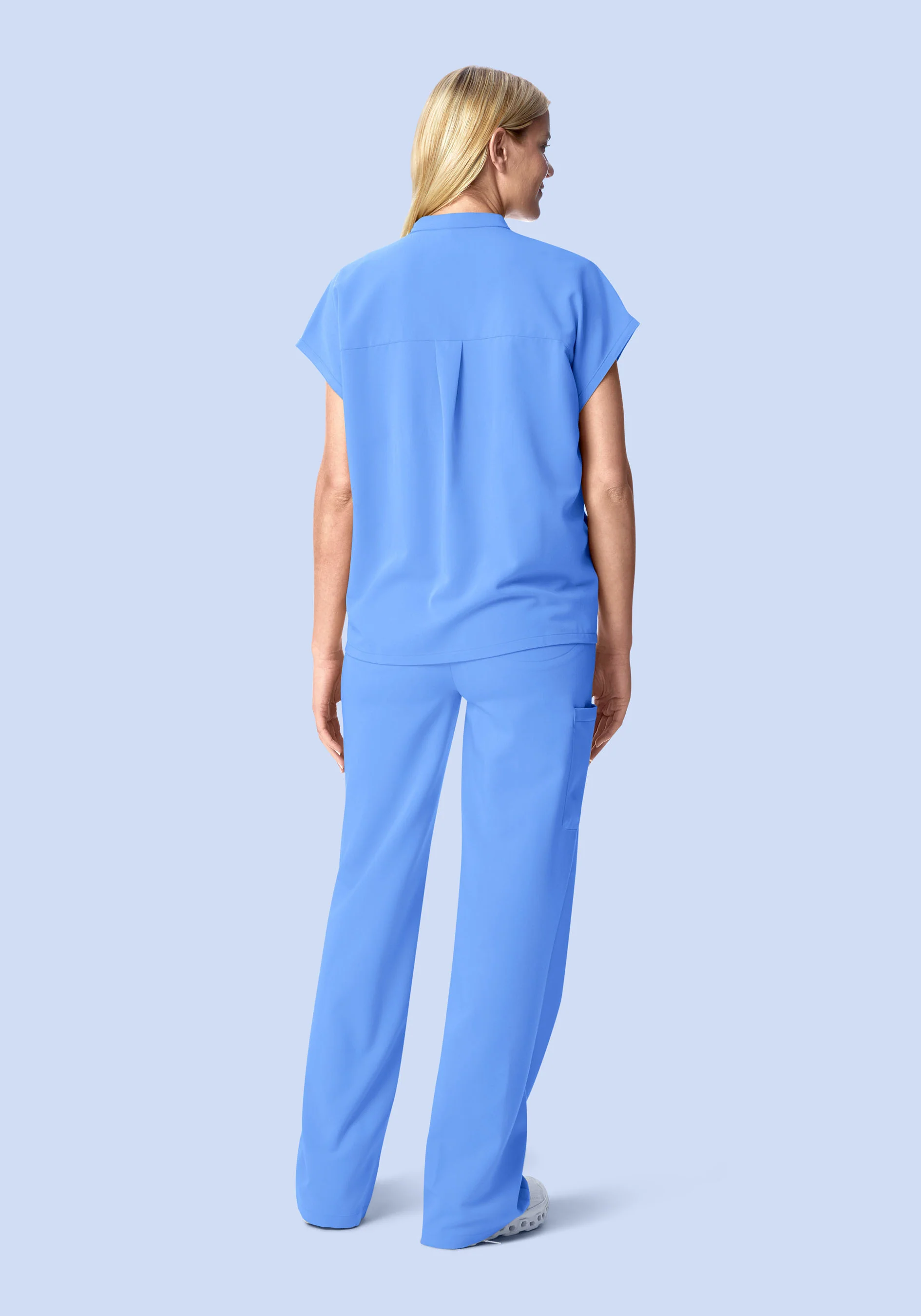 High Waisted Wide Leg Ceil Blue - Image 4